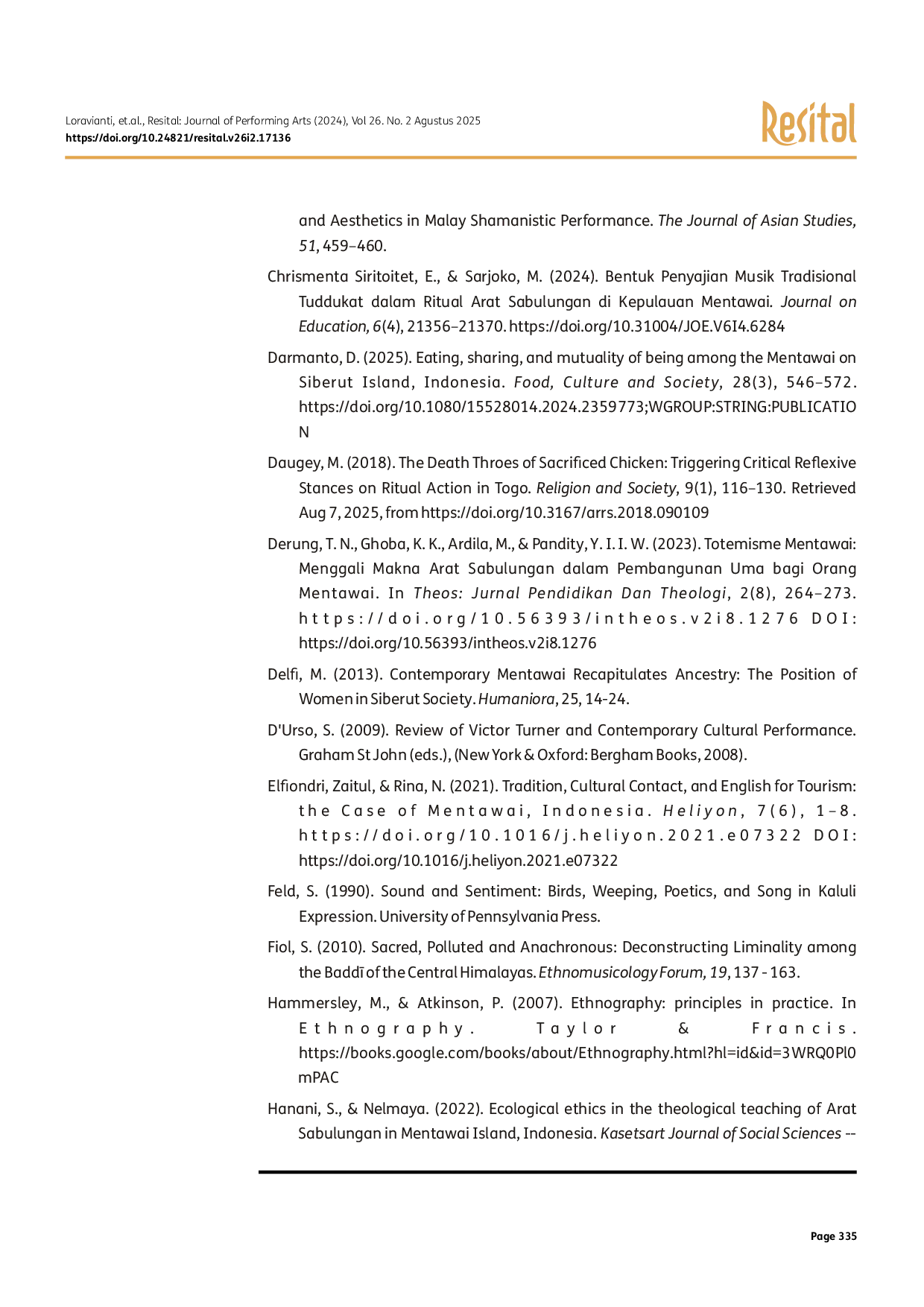 juris Performing Cosmology Sound Movement and World Making in the Turuk Lagai Ritual of Mentawai