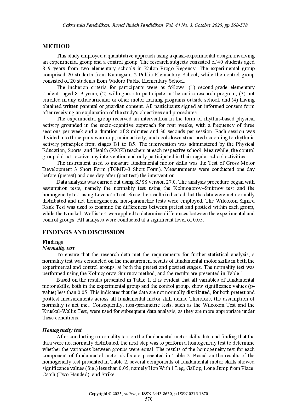 juris Sociocognitive rhythmic physical activity to improve basic movement skills in primary learners