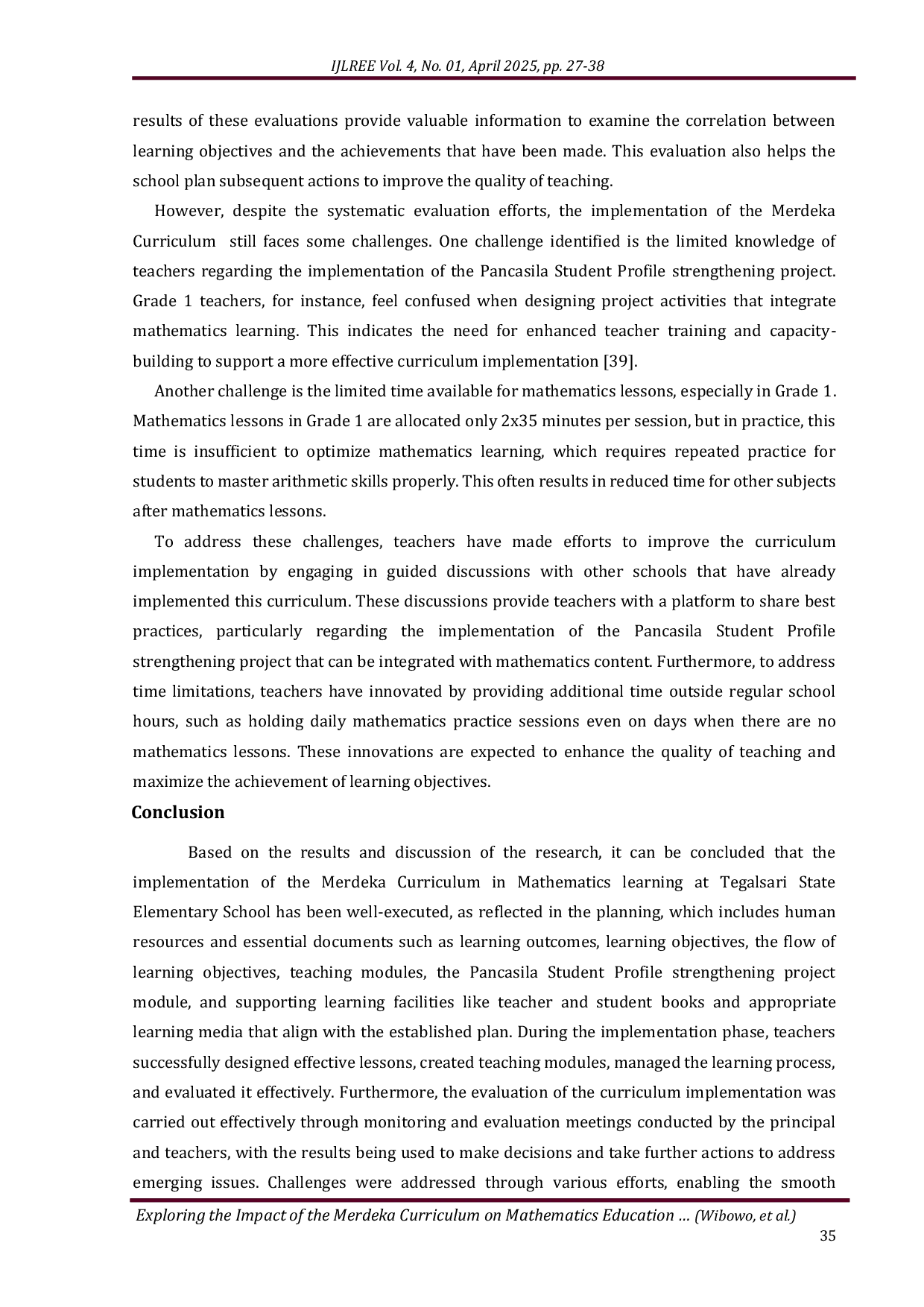 JURIS Exploring the Impact of the Merdeka Curriculum on Mathematics Education in Elementary Schools