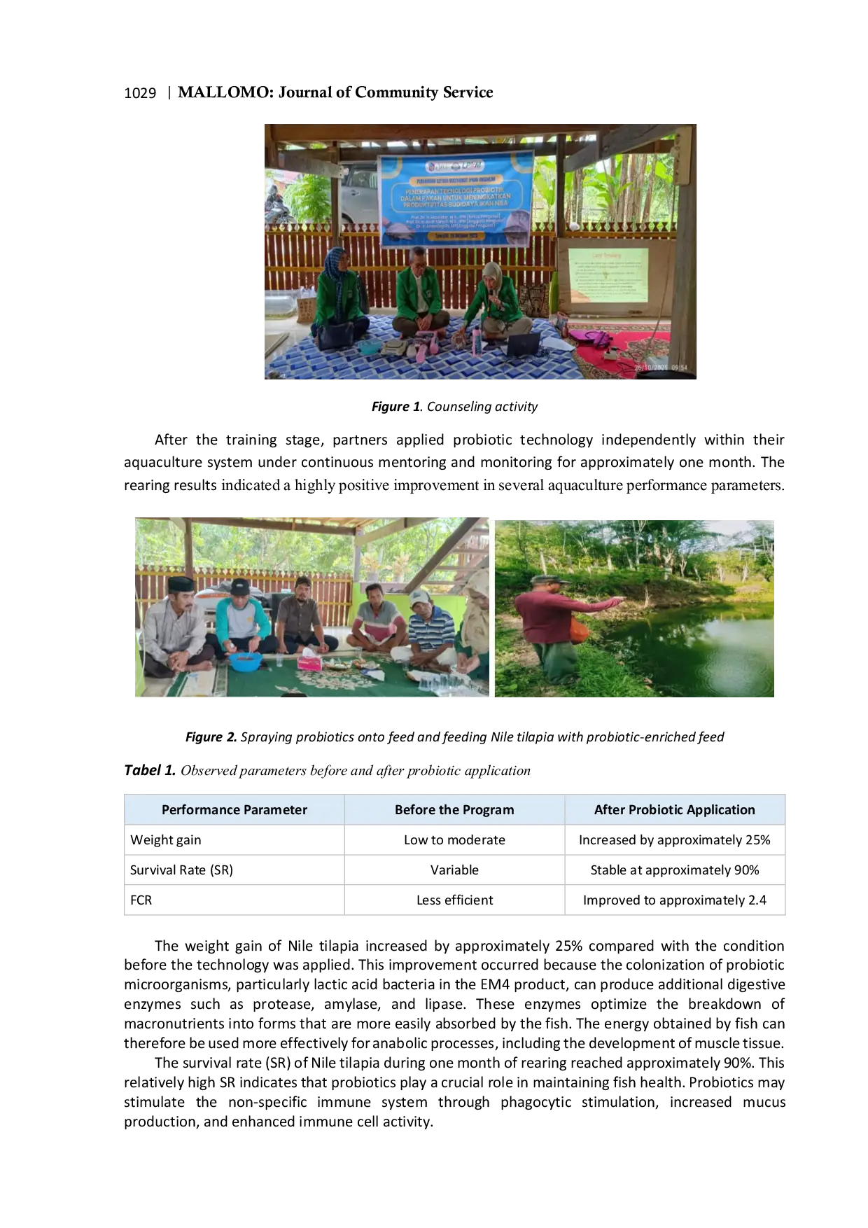 JURIS A APPLICATION OF PROBIOTIC TECHNOLOGY IN FEED TO INCREASE NILE TILAPIA AQUACULTURE PRODUCTIVITY