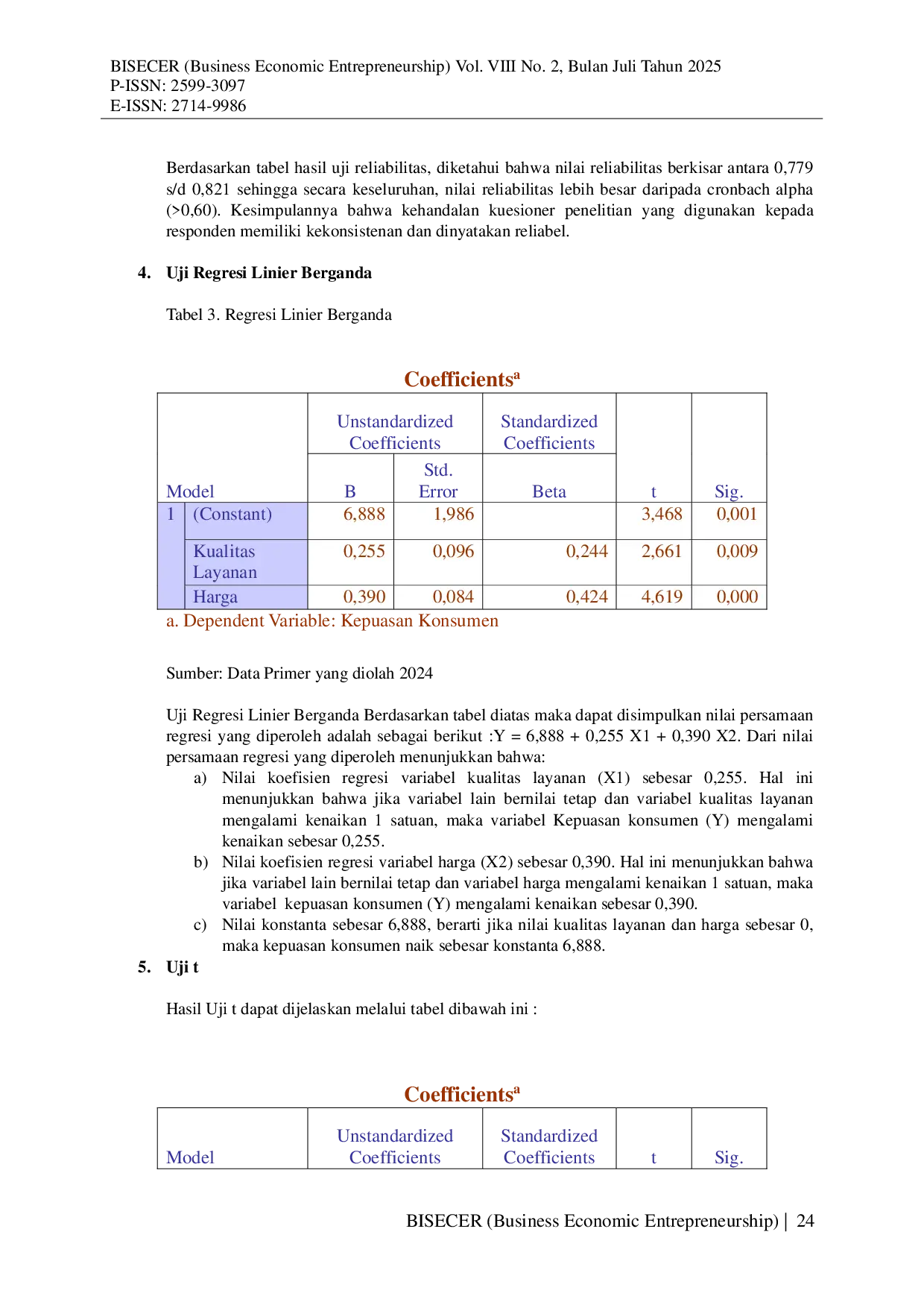 JURIS Pengaruh Kualitas Pelayanan dan Harga Terhadap Kepuasan Konsumen Gojek di Kota Ungaran