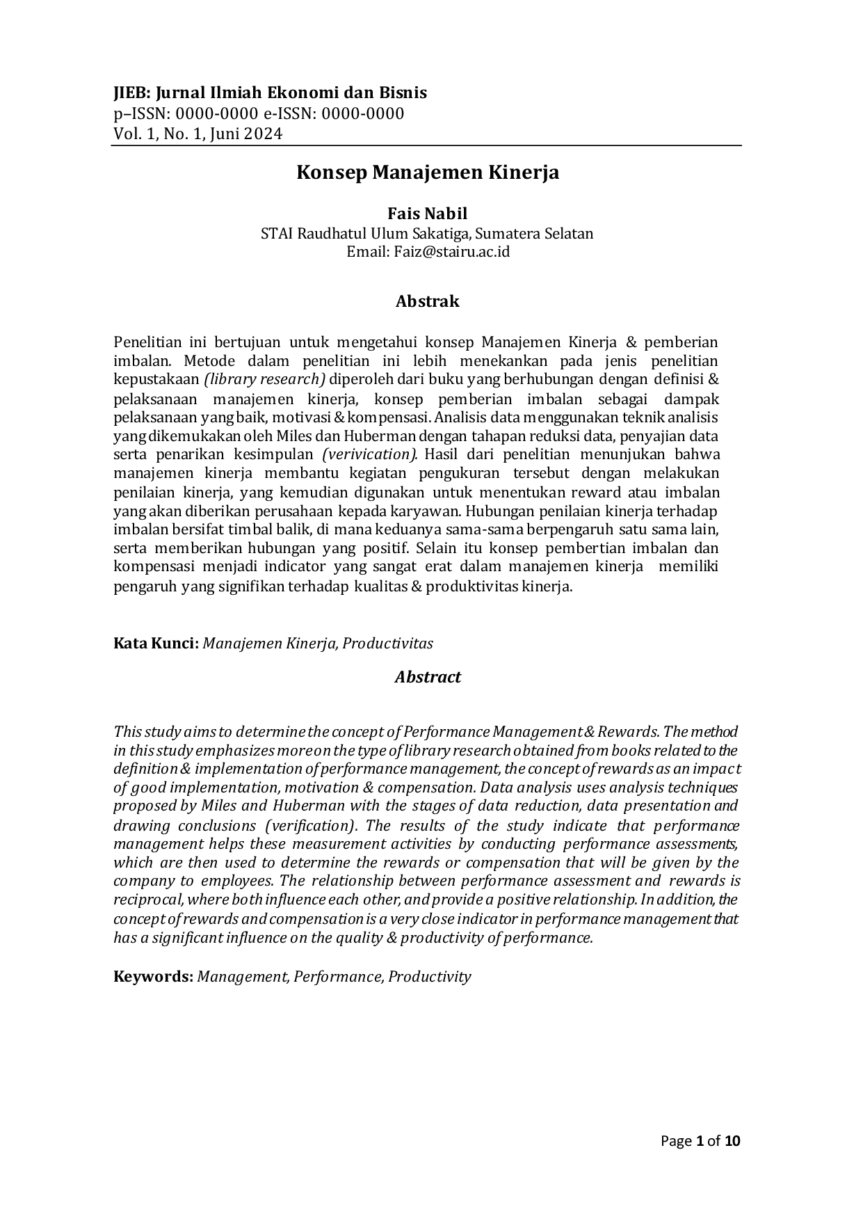 JURIS Konsep Manajemen Kinerja