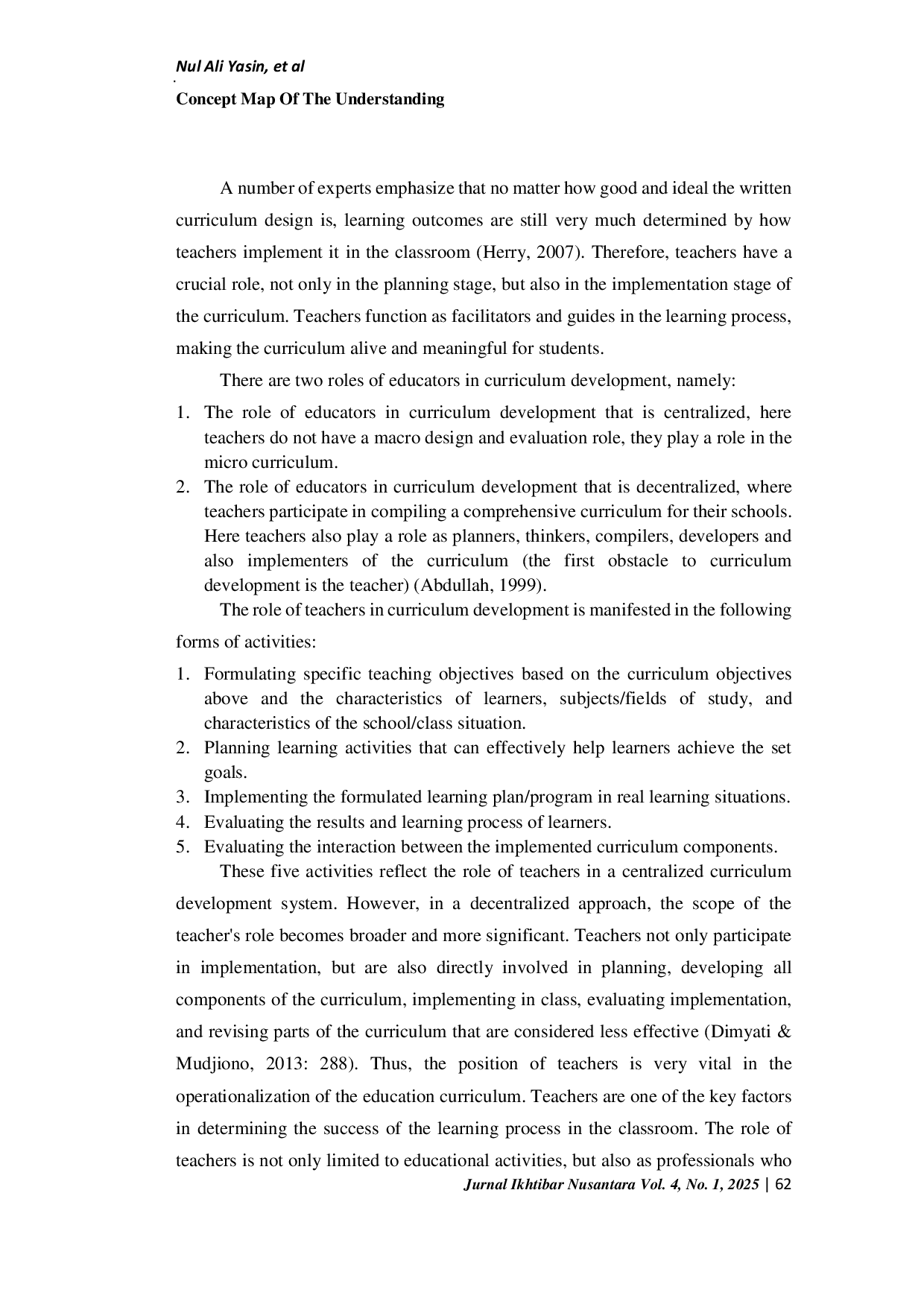 juris Concept Map Of The Understanding And Direction Of Pai Curriculum Development