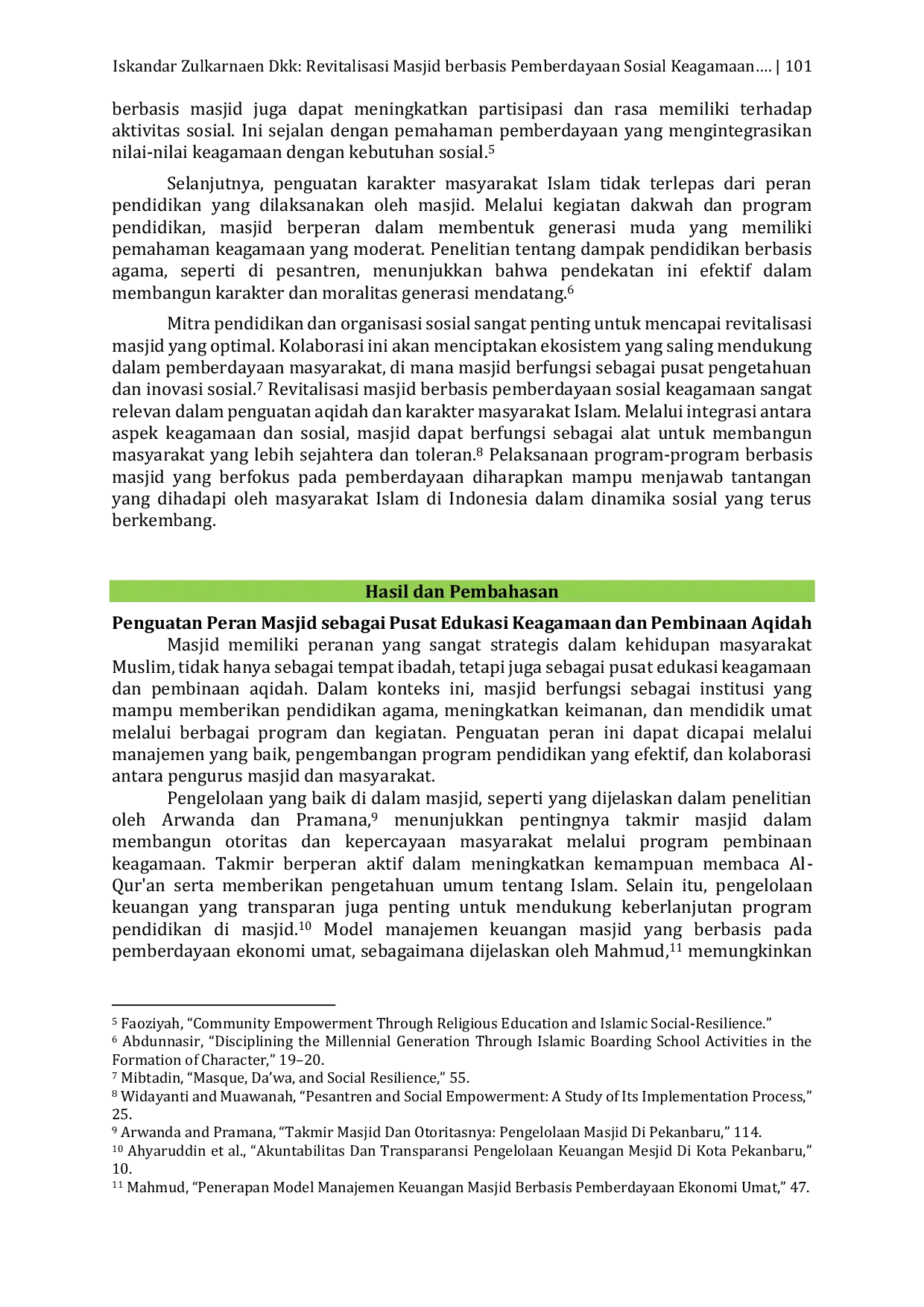 JURIS Revitalisasi Masjid Berbasis Pemberdayaan Sosial Keagamaan Dalam Upaya Pengukuhan Aqidah Dan Karakter Masyarakat Islam