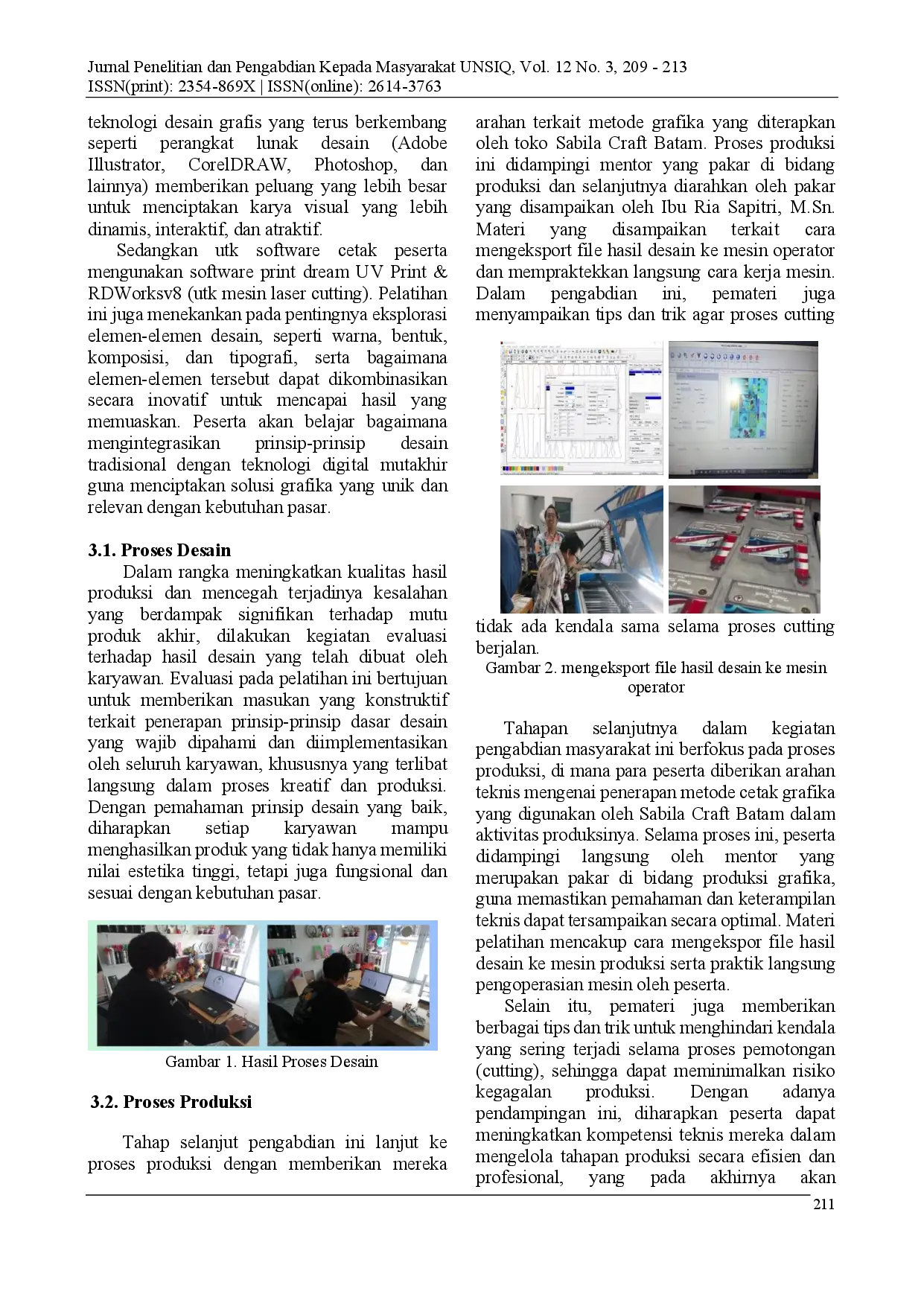 juris Pelatihan Metode Grafika Dalam Desain Visual Bagi Karyawan Magang Dalam Menciptakan Produk Berbasis Kearifan Lokal