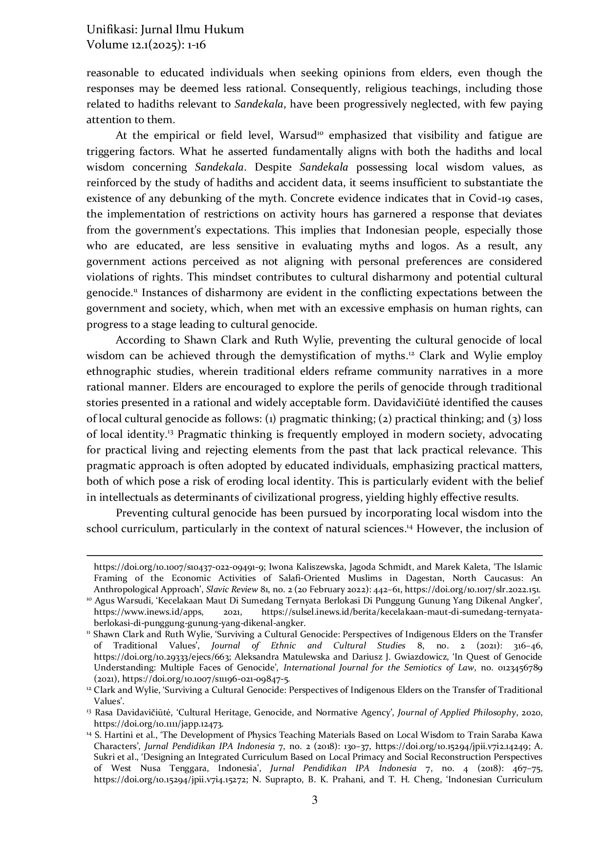 JURIS Reflections on Sundanese Sandekala Legal Aspects and Environmental Awareness Post Pandemic Covid 19