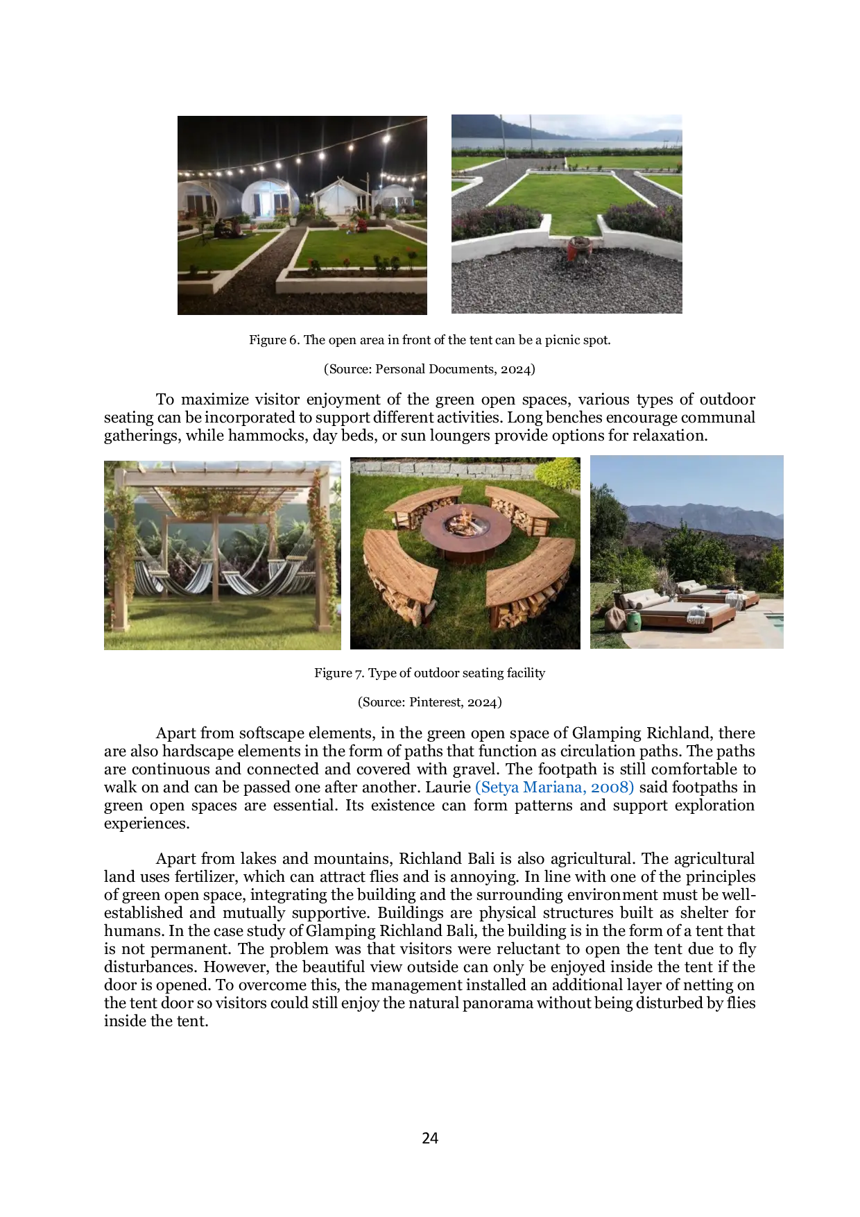 JURIS Integrasi Ruang Terbuka Hijau dalam Akomodasi Glamping Richland Baturiti Bali