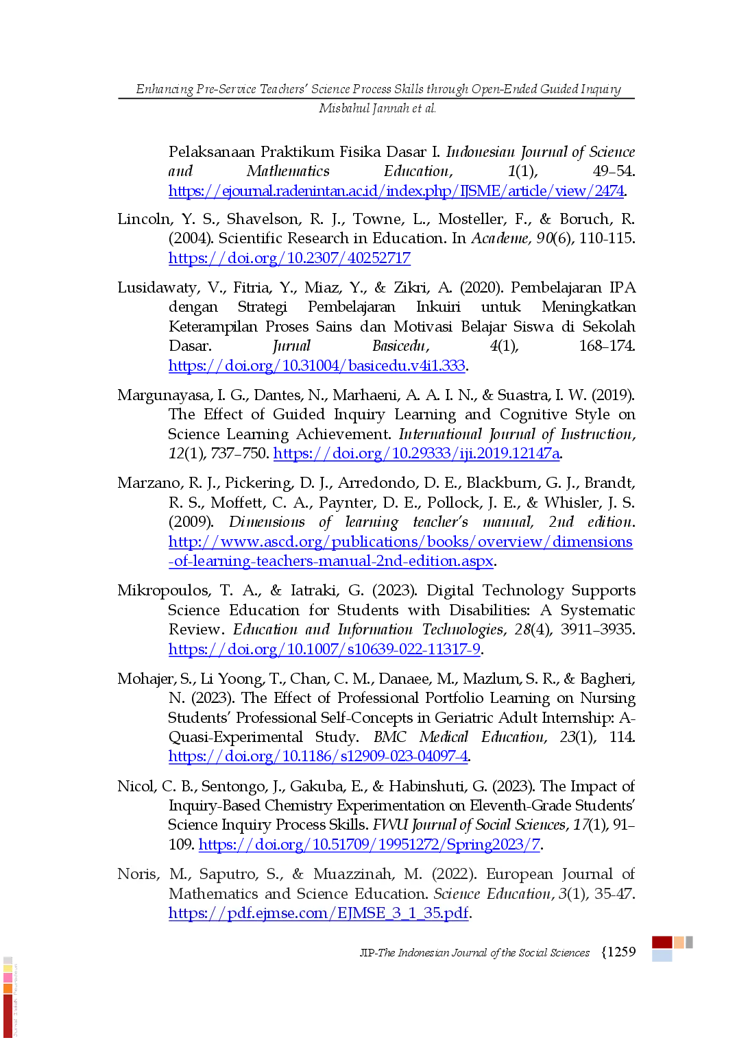juris Enhancing Pre Service Teachers Science Process Skills Through Open Ended and Guided Inquiry Based Learning