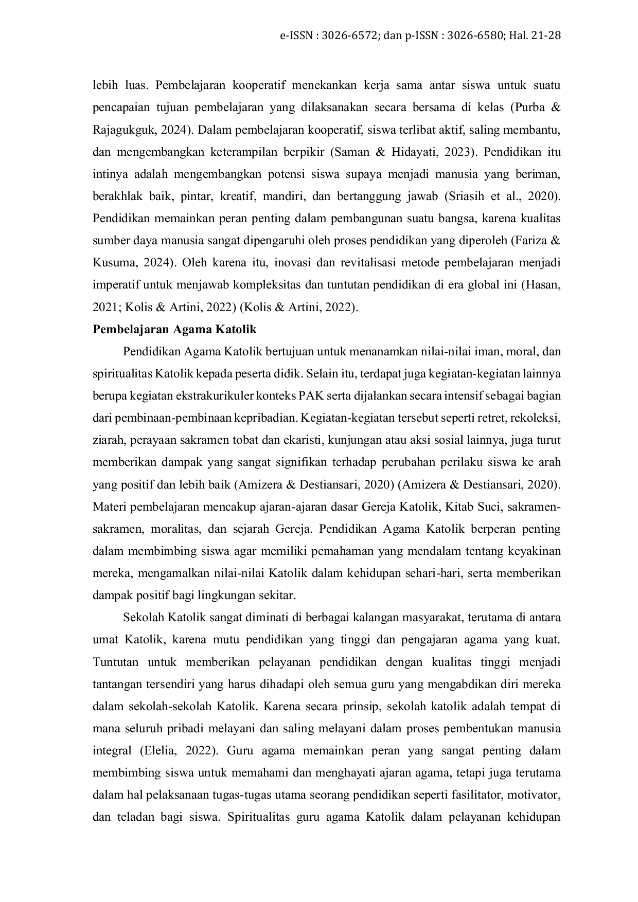 JURIS Penerapan Metode Pembelajaran Think Pair Share dalam Pendidikan Agama Katolik