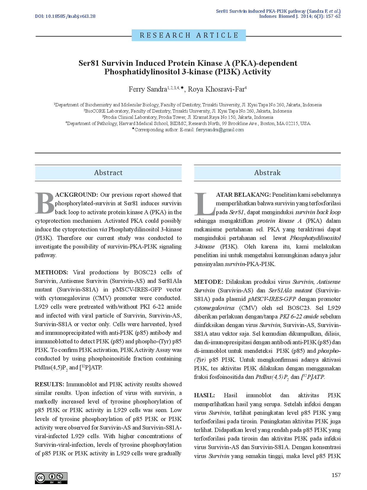 juris Ser81 Survivin Induced Protein Kinase A PKA dependent Phosphatidylinositol 3 kinase PI3K Activity