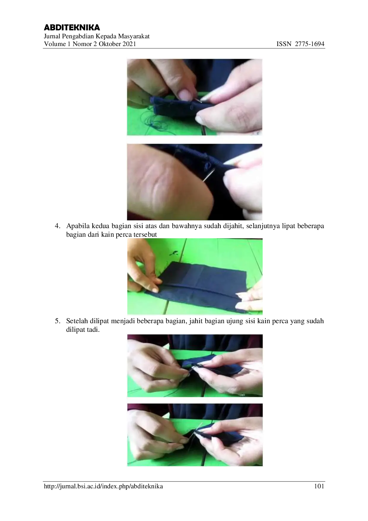 JURIS Tutorial Alat Pelindung Diri Dalam Pembuatan Masker Dari Kain Perca Untuk Mengurangi Penularan Virus Covid 19