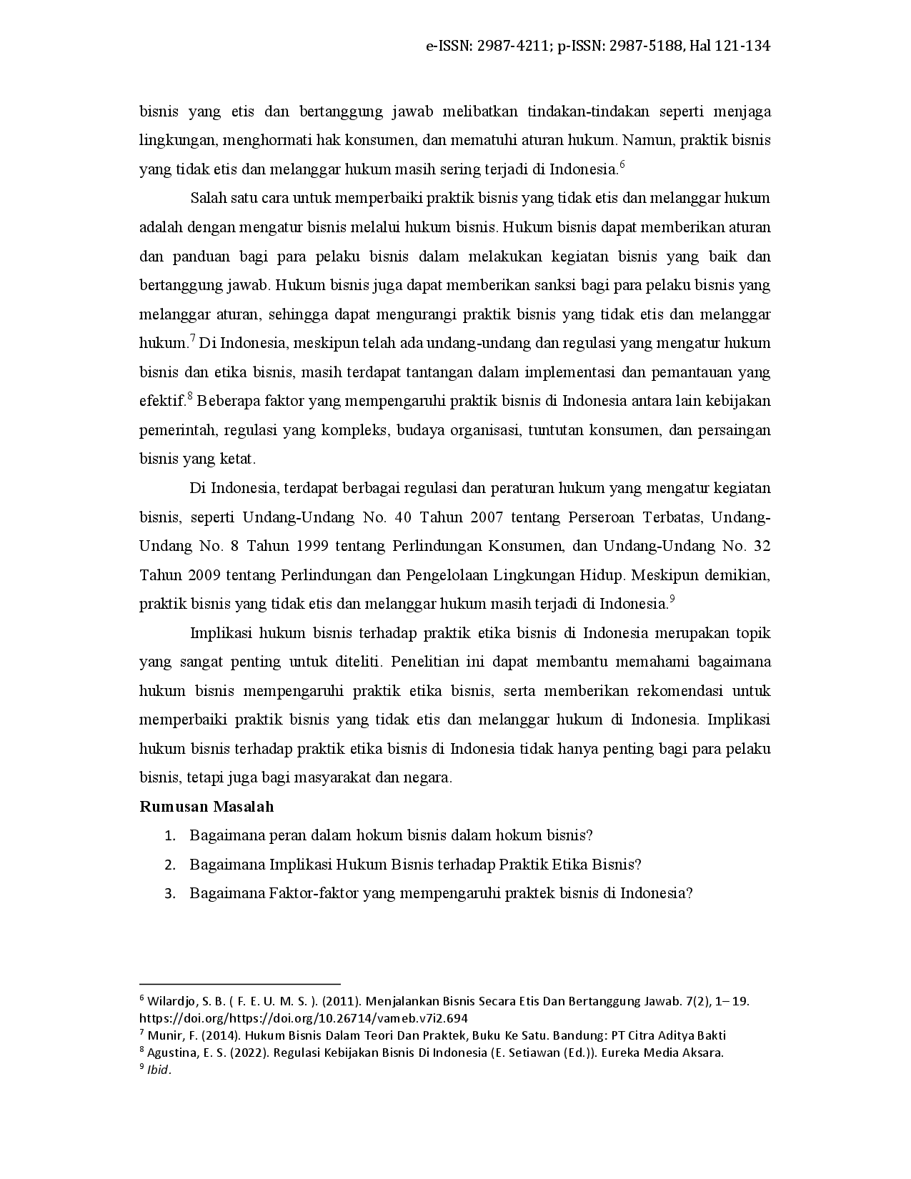 juris Implikasi Hukum Bisnis Terhadap Praktik Etika Bisnis Di Indonesia