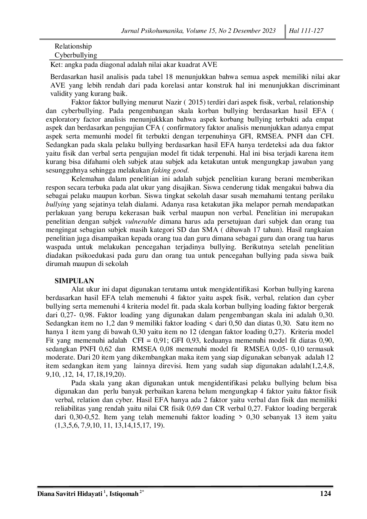 JURIS Pengembangan Skala Bullying