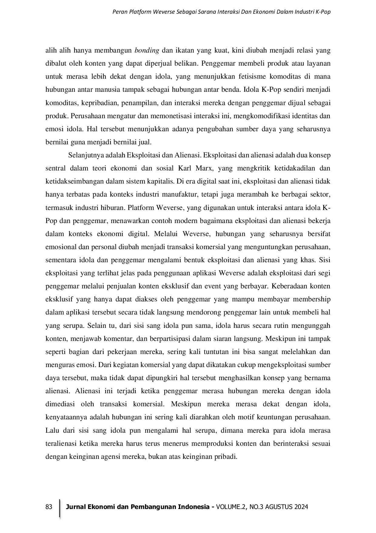 JURIS Peran Platform Weverse Sebagai Sarana Interaksi Dan Ekonomi Dalam Industri K Pop