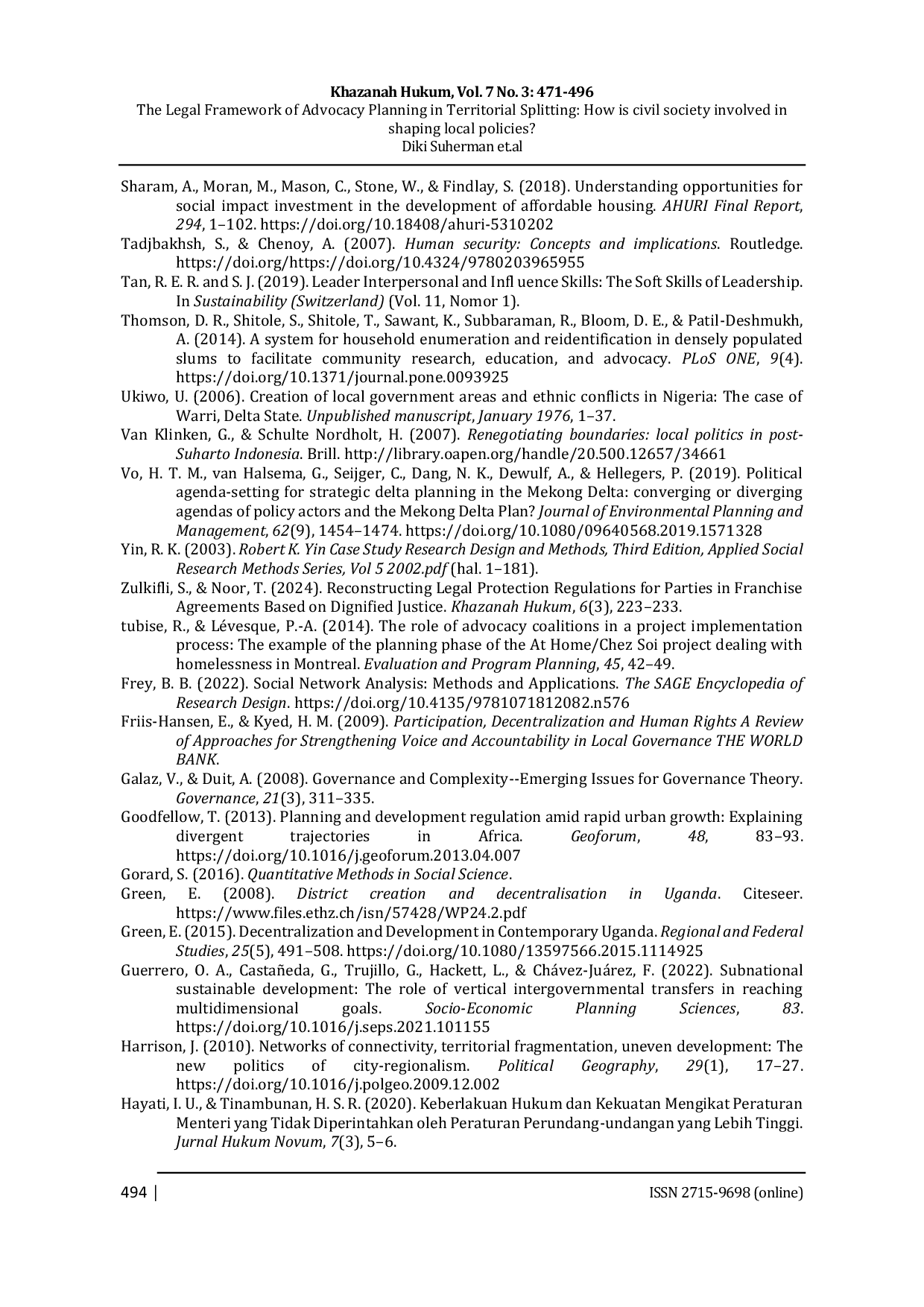 JURIS The Legal Framework of Advocacy Planning in Territorial Splitting How is civil society involved in shaping local policies