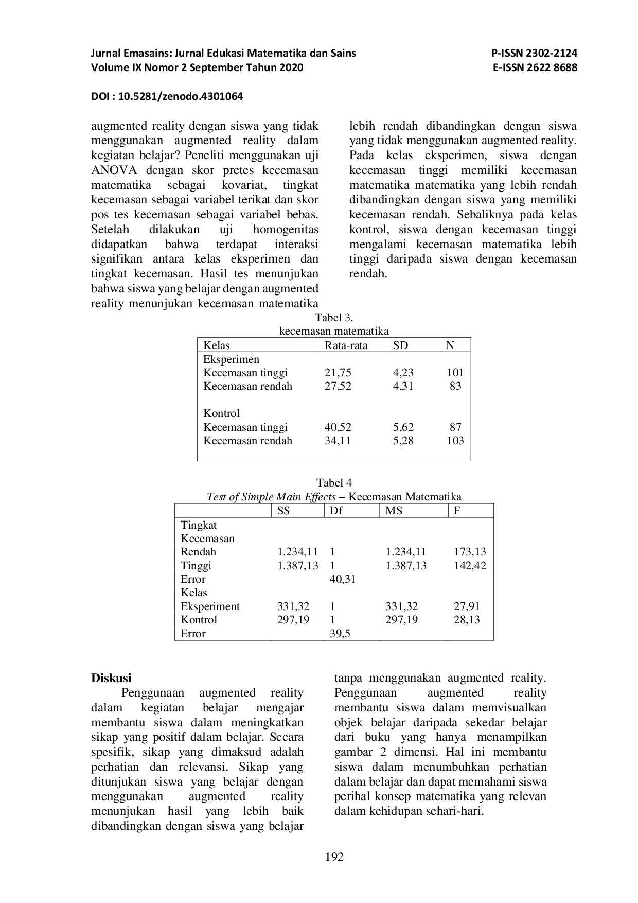 JURIS Augmented Reality pada Smartphone untuk Meningkatkan Motivasi Belajar dan Mengurangi Kecemasan Matematika