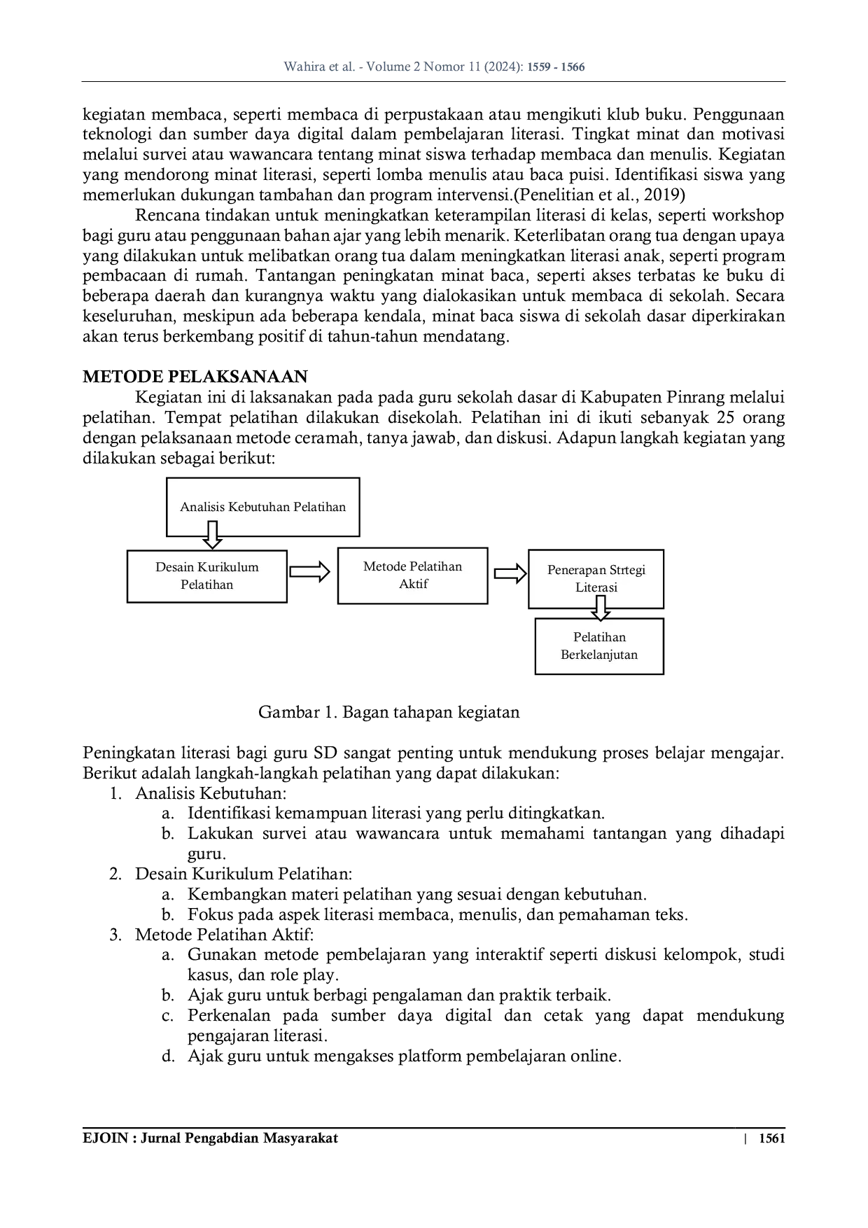 JURIS Pelatihan Peningkatan Minat Literasi Siswa Pada Guru Sekolah Dasar