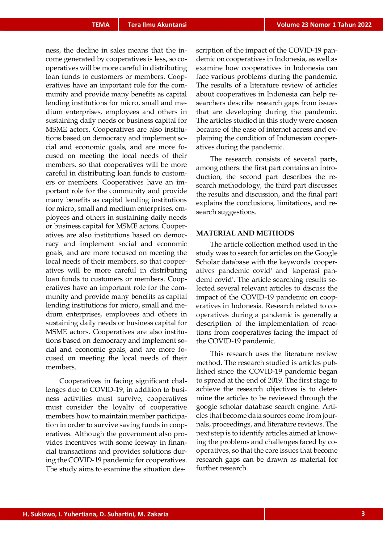 JURIS Analysis Issue and Challenge of Cooperatives During Pandemic Era