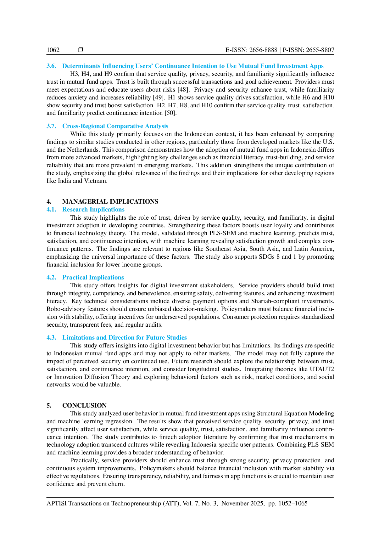 JURIS A Comparative Analytical Approach for Predicting Continuance Intention in Mutual Fund Investment Apps