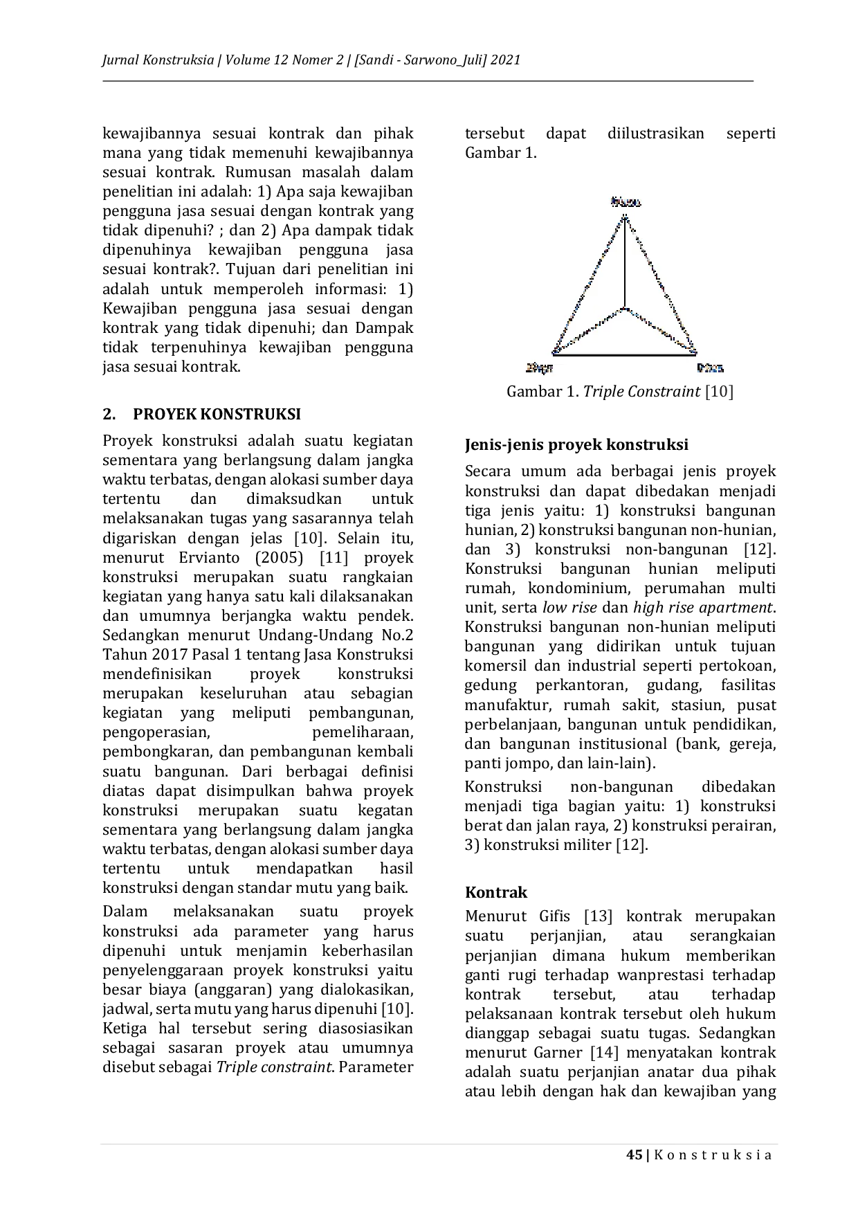 JURIS Pemenuhan Kewajiban Pengguna Jasa Sesuai Kontrak