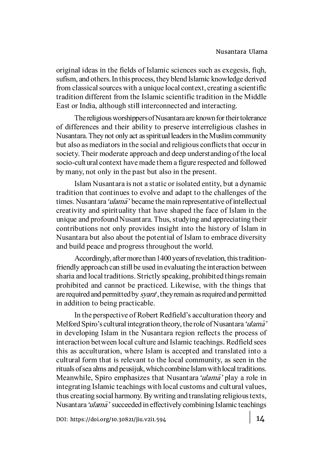 JURIS Nusantara Ulama Islamic Intellectual Tradition and Local Culture