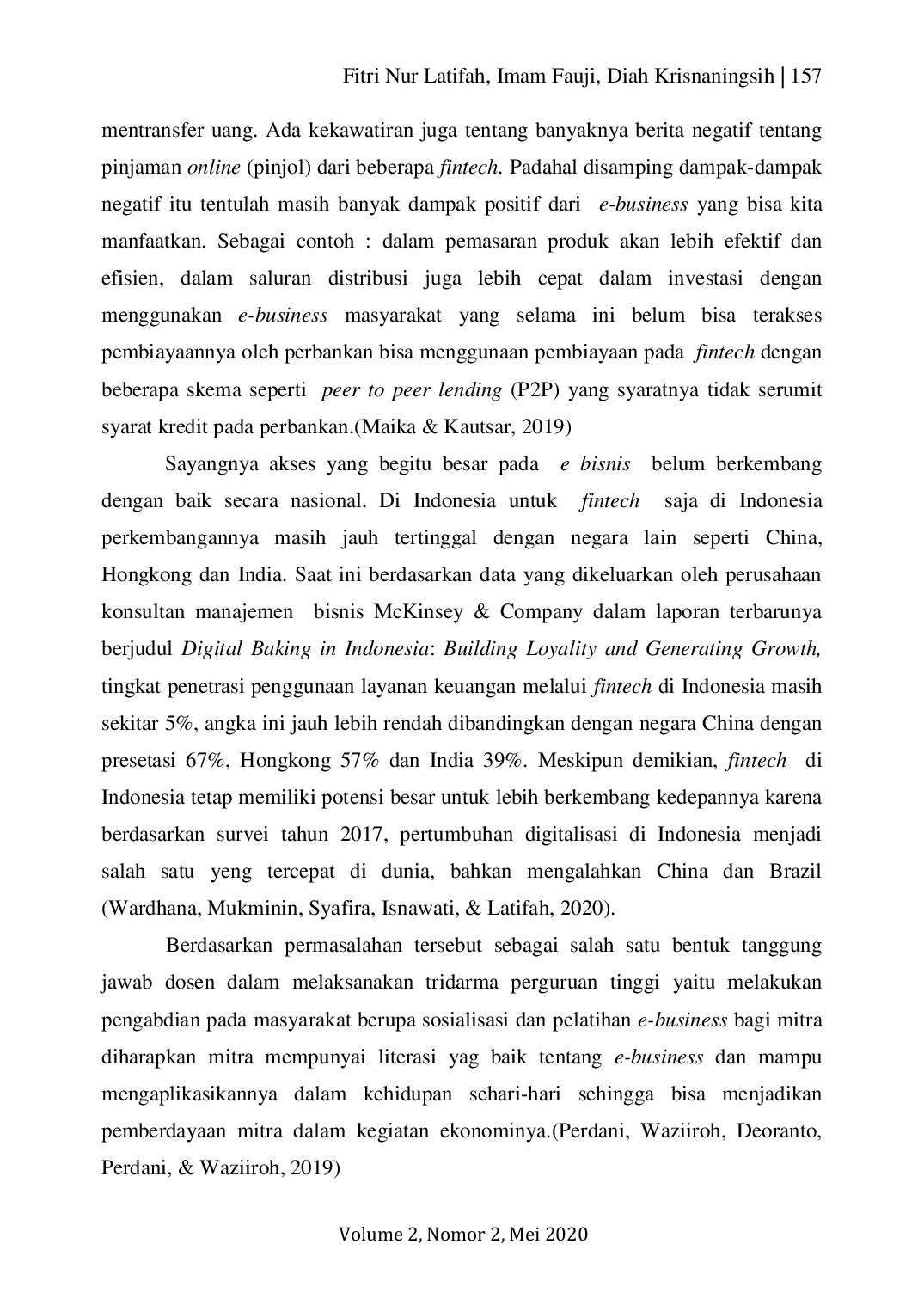 JURIS Pendampingan Masyarakat Desa Kenongo dalam Peningkatan E Business di Kabupaten Sidoarjo