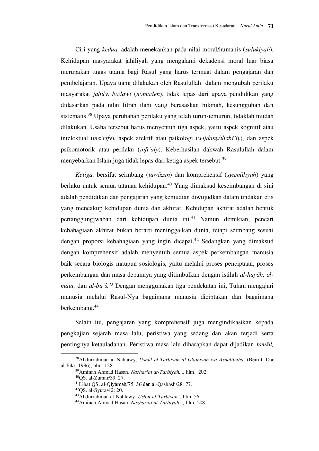 juris Pendidikan Islam dan Transformasi Kesadaran