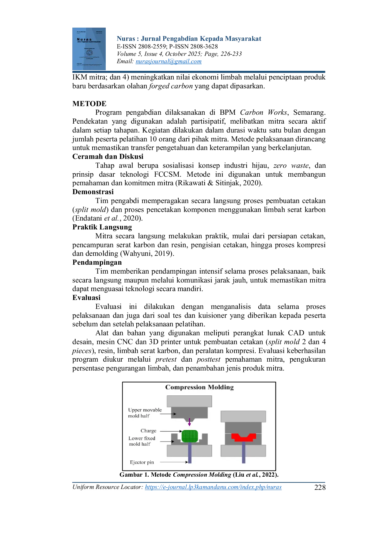 JURIS Penerapan Teknologi Forged Carbon Compression Split Moulding FCCSM untuk Mendukung Industri Hijau dan Zero Waste pada UKM Komponen Berbahan Karbon Fiber