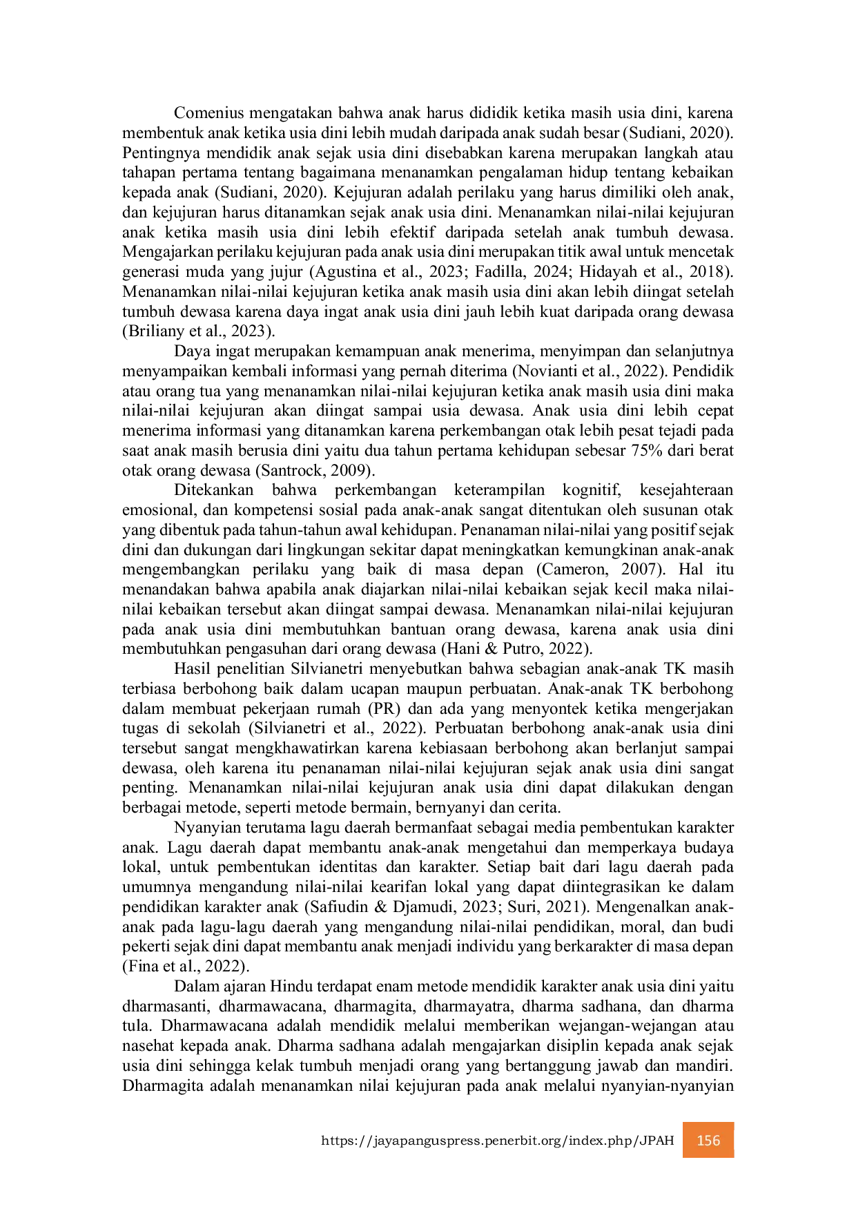 JURIS Gending Meong Meong Sebagai Media Penanaman Nilai Nilai Kejujuran Pada Anak Usia Dini Di PAUD Dewi Srikandi Lestari