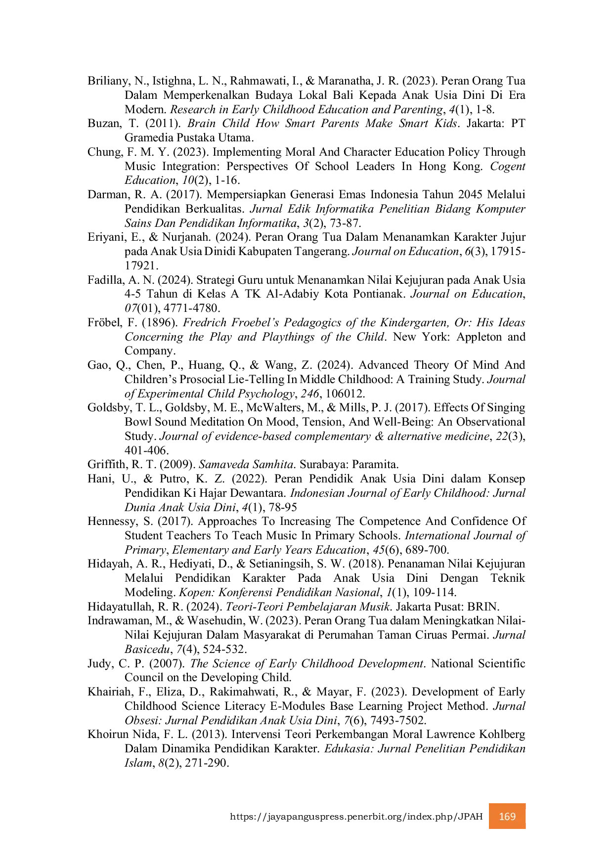 JURIS Gending Meong Meong Sebagai Media Penanaman Nilai Nilai Kejujuran Pada Anak Usia Dini Di PAUD Dewi Srikandi Lestari