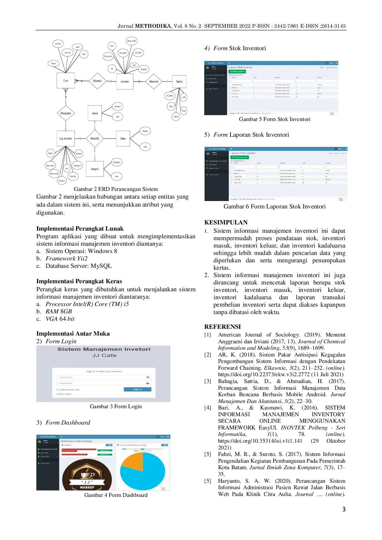 JURIS Sistem Informasi Manajemen Inventori JJ Cafe