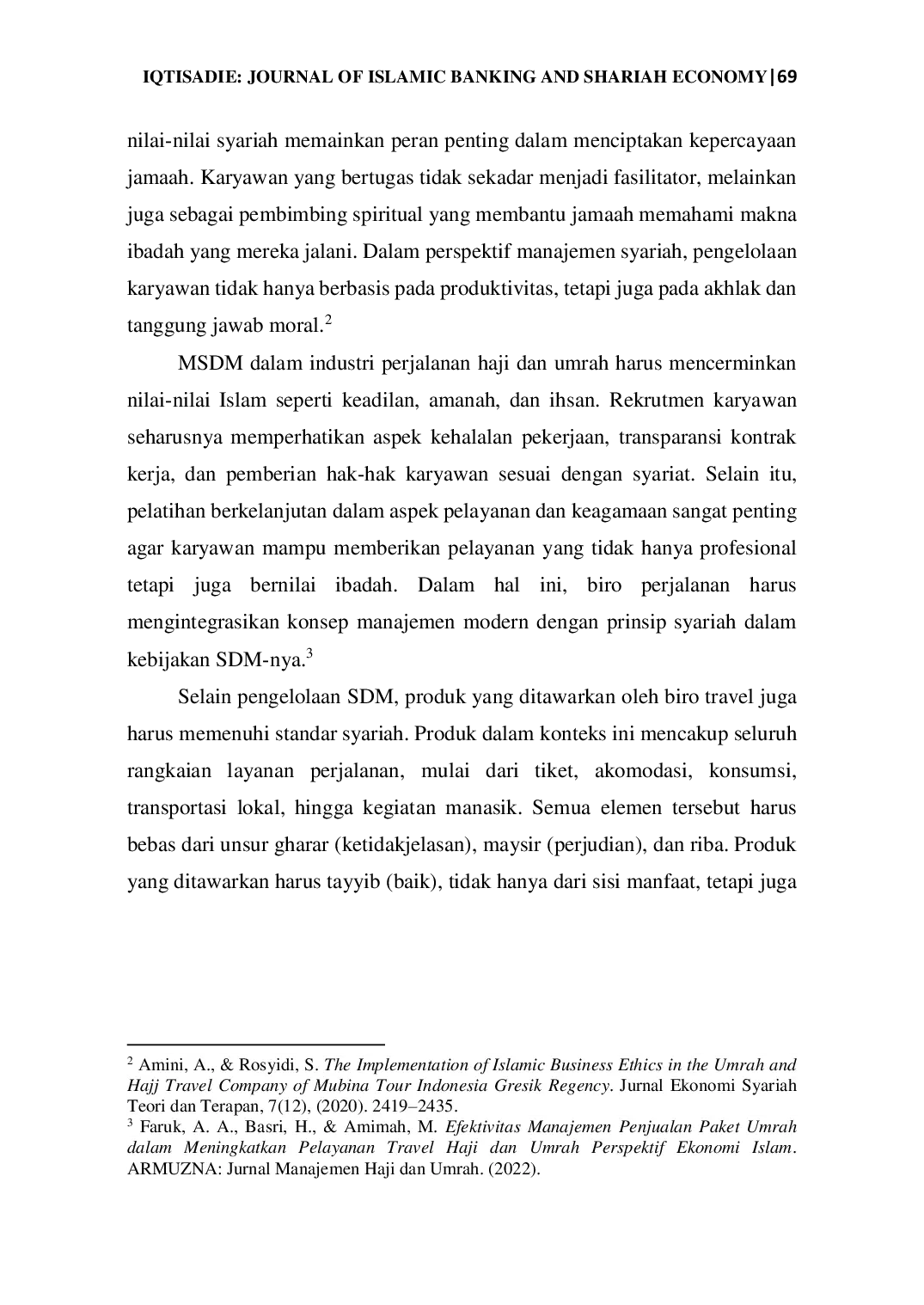 JURIS Karyawan dan Produk Sebuah Tinjauan MSDM Tour and Travel Haji dan Umroh di Sedati Sidoarjo Perspektif Ekonomi Syariah