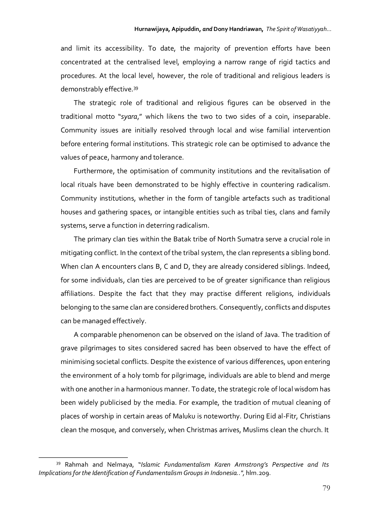 JURIS The Spirit of Wasatiyyah Sufism and Local Wisdom in Indonesia