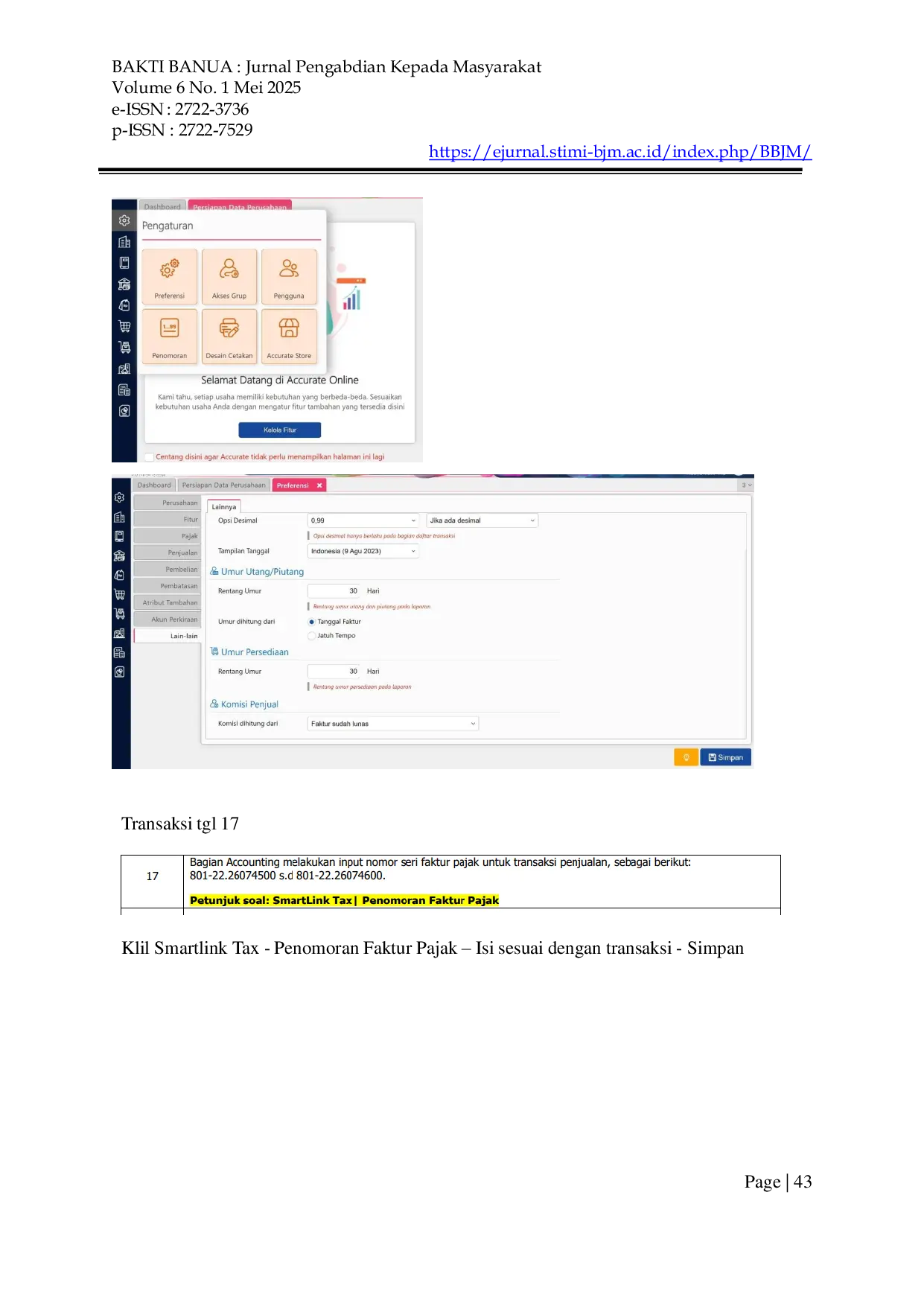 JURIS Pengenalan Aplikasi Keuangan Accurate Berbasis Online