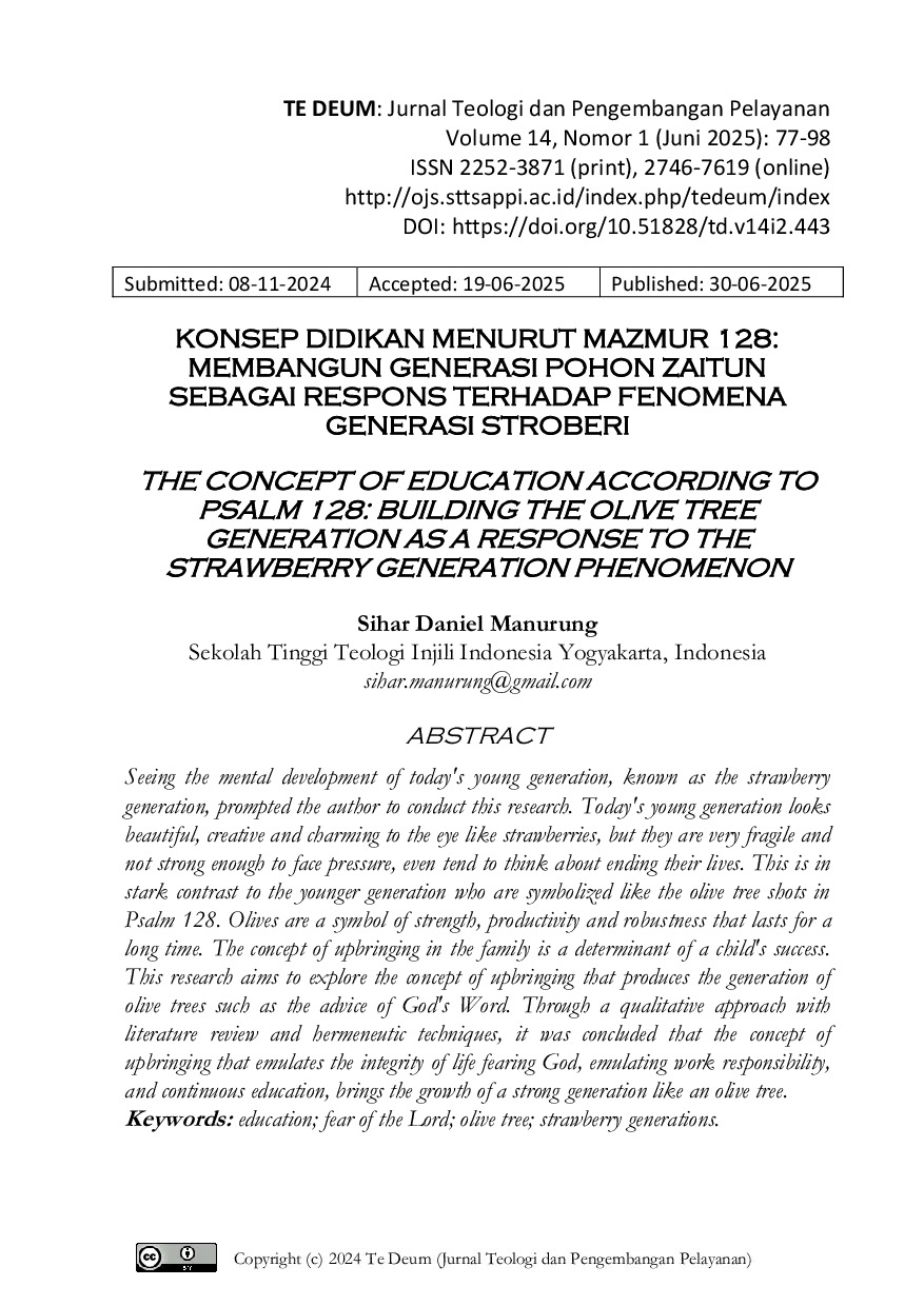 JURIS Konsep Didikan Menurut Mazmur 128