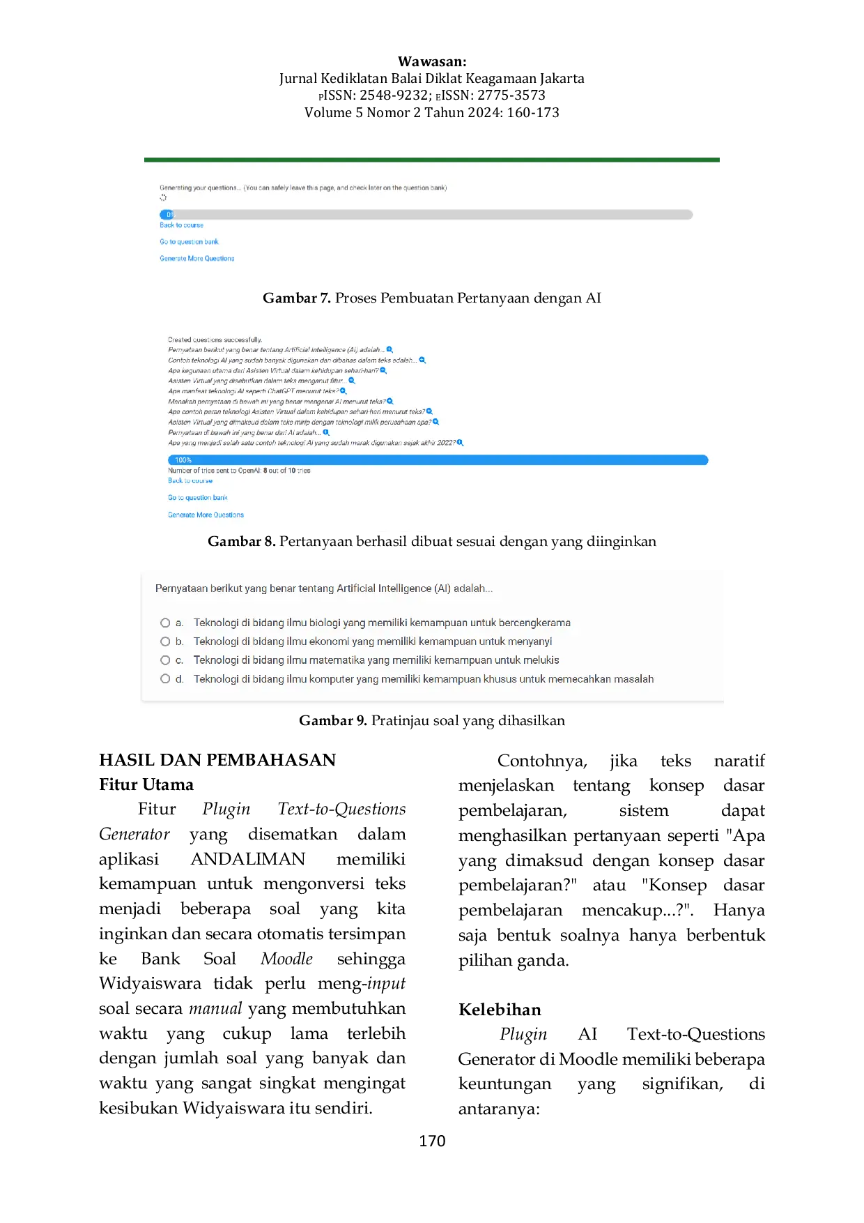 JURIS Penerapan Artificial Intelligence Ai Dalam Pembuatan Soal Kuis Di Aplikasi Andaliman Berbasis Learning Management System Lms Moodle