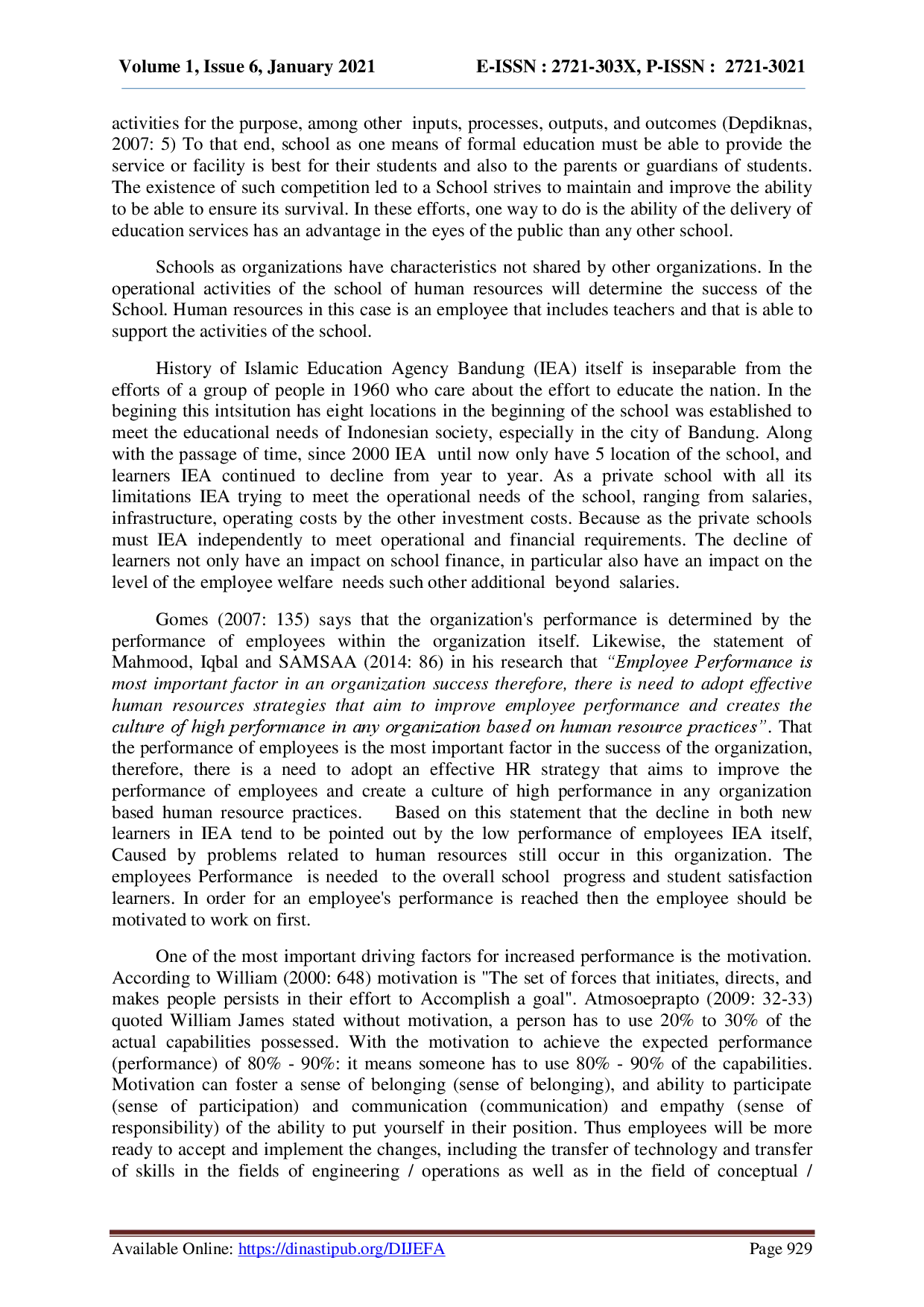 juris The Model Of Employee s Performance Of Islamic Education Agencies In Bandung