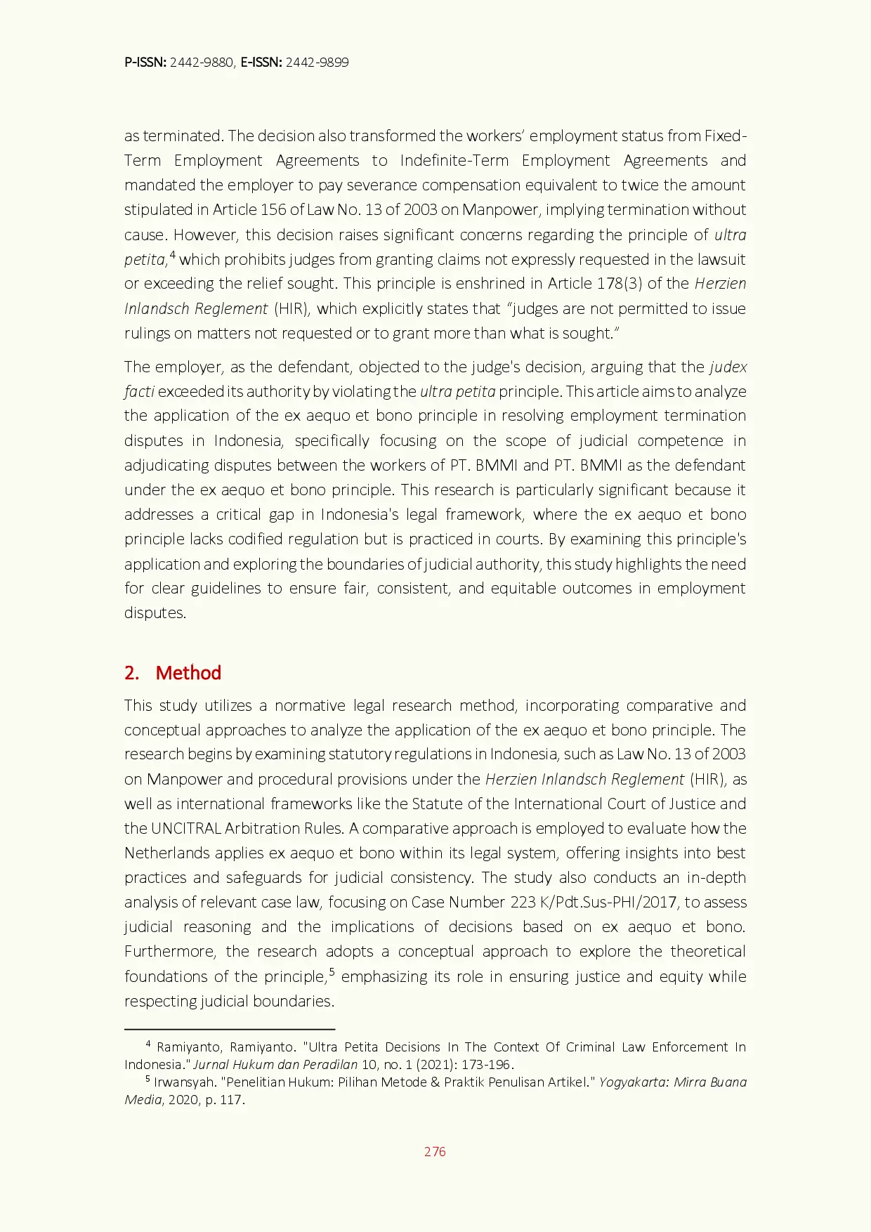 juris Penyikapan Keputusan Pengadilan dan Prinsip Ultra Petita dalam Kasus Pemutusan Hubungan Kerja Pelajaran dari Sistem Arbitrase Belanda