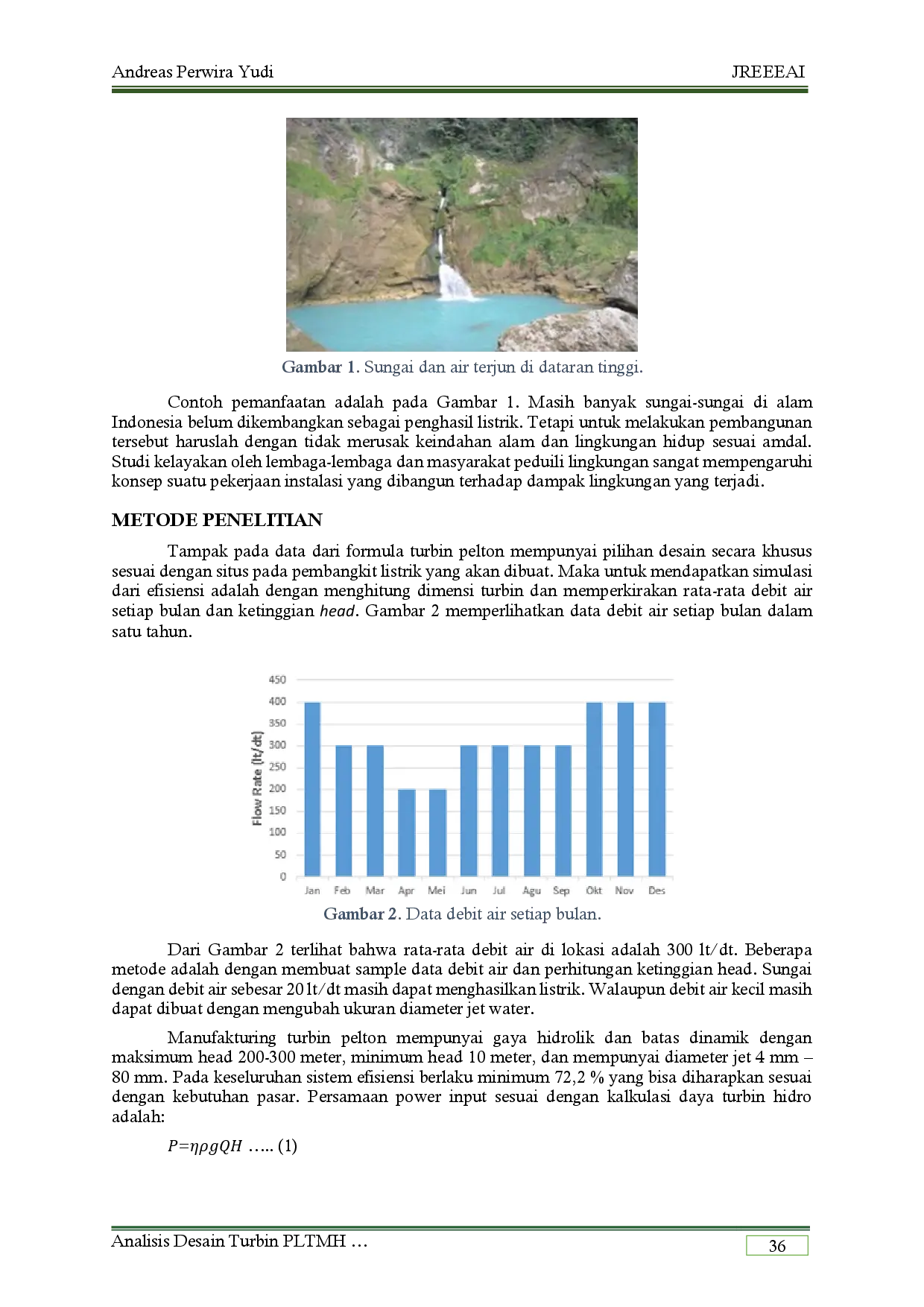 juris Analisis Desain Turbin PLTMH Wae Roa Terhadap Performa Daya dan Debit Air dengan Simulasi CAD