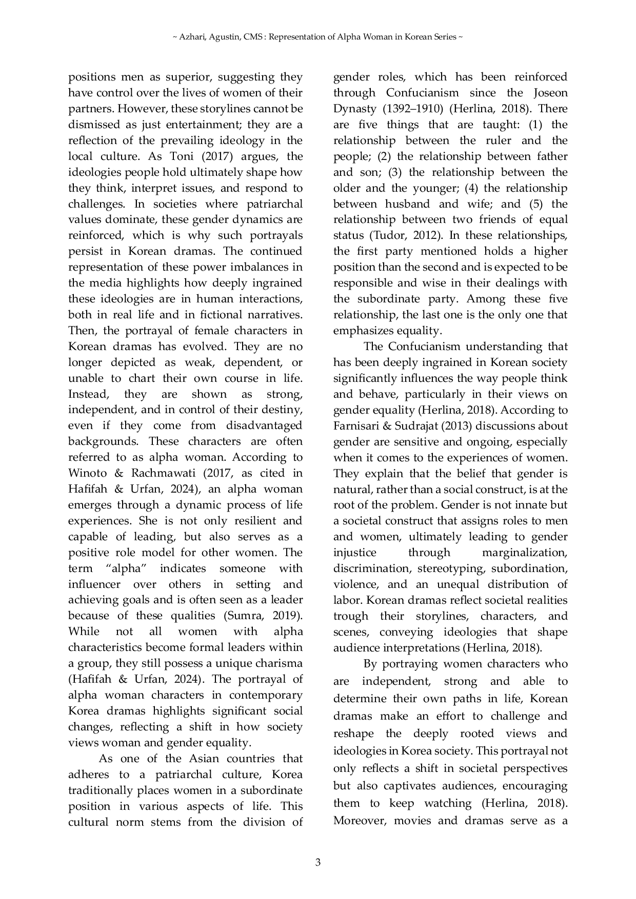 JURIS Representation of Alpha Woman in Korean Series Roland barthes Semiotics Analysis on Pachinko Season 1 Series