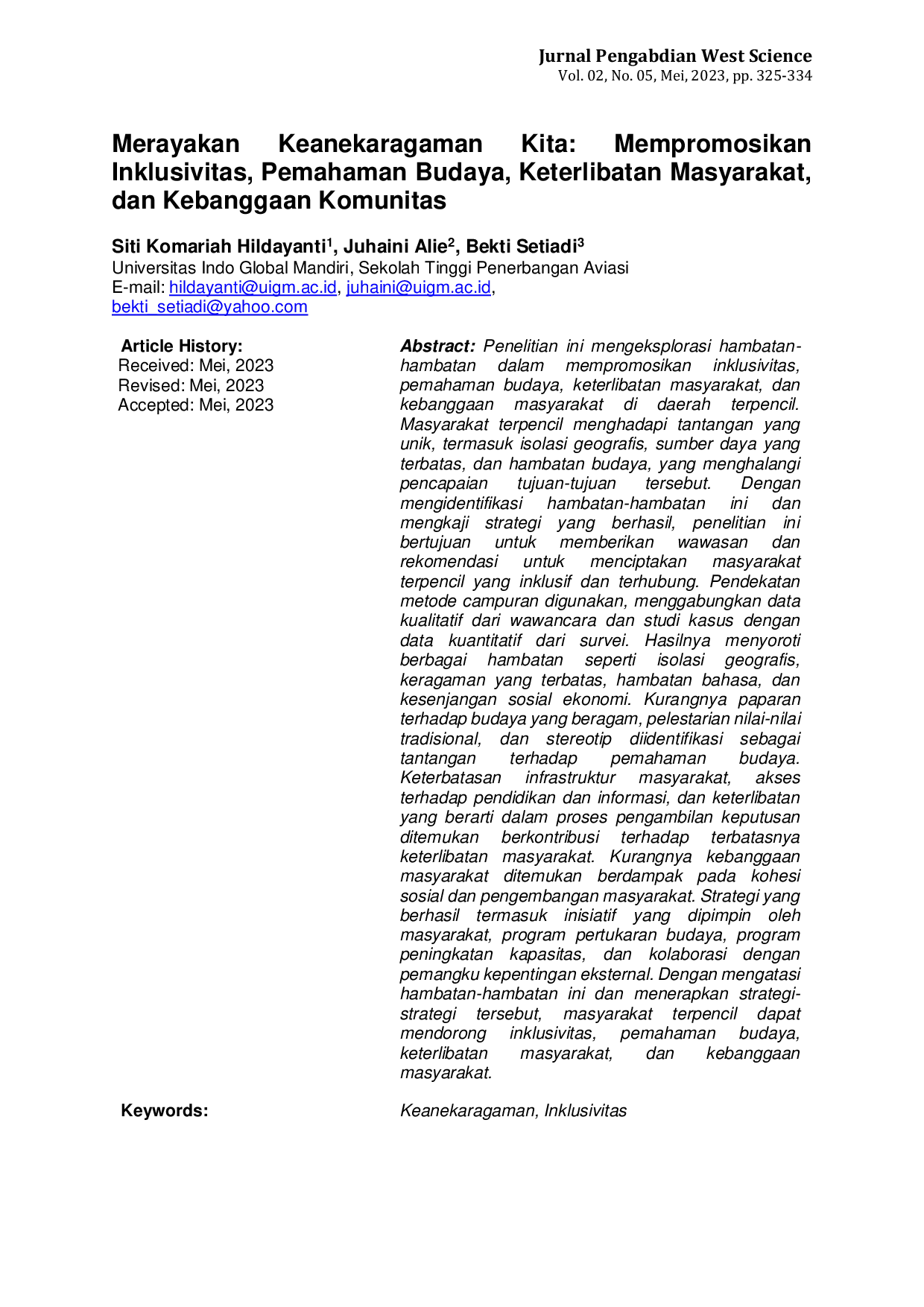 JURIS Merayakan Keanekaragaman Kita Mempromosikan Inklusivitas Pemahaman Budaya Keterlibatan Masyarakat dan Kebanggaan Komunitas