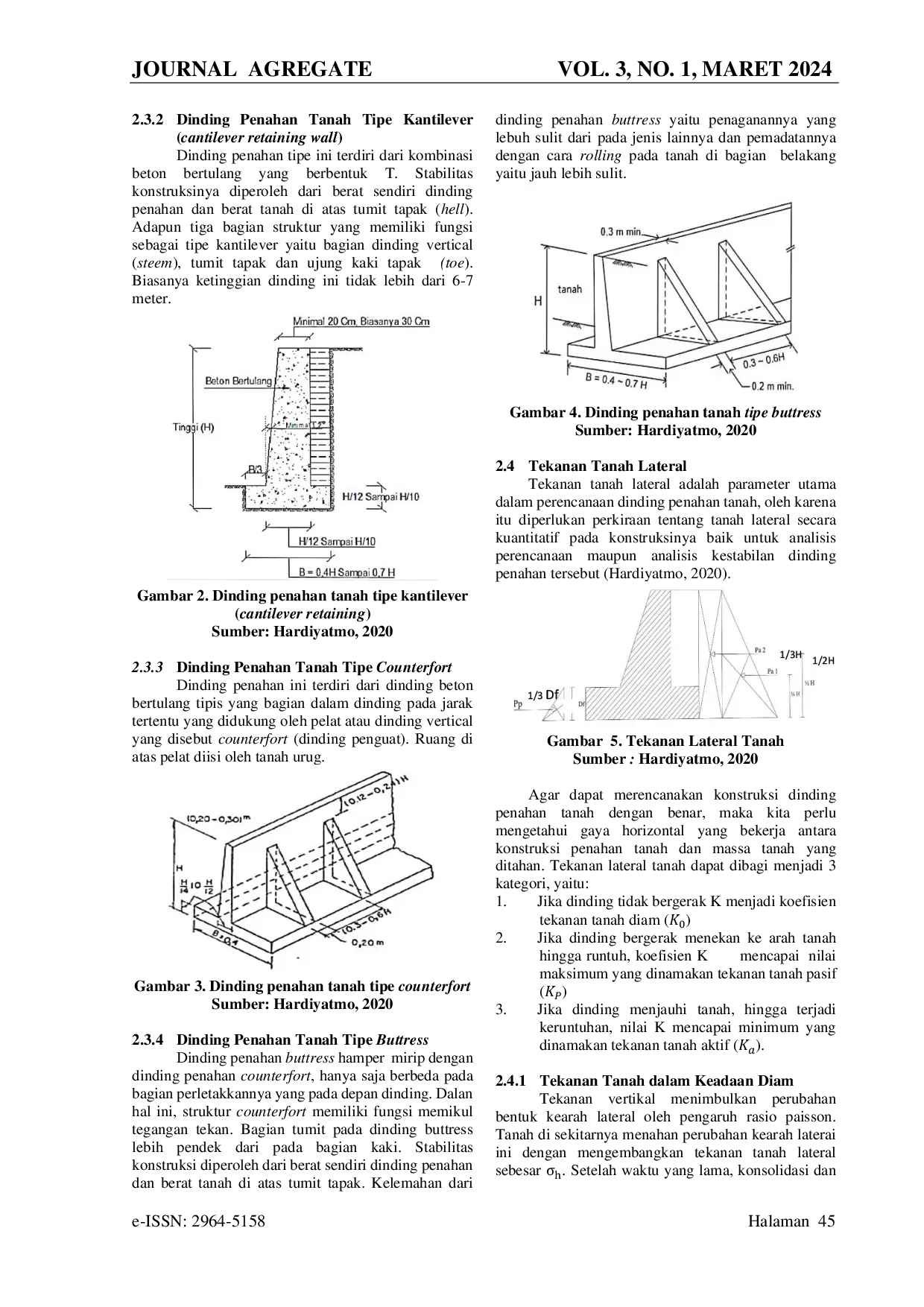 JURIS Perencanaan Dinding Penahan Badan Jalan Tipe Gravitasi Studi Kasus Peningkatan Jalan Haruku Oma