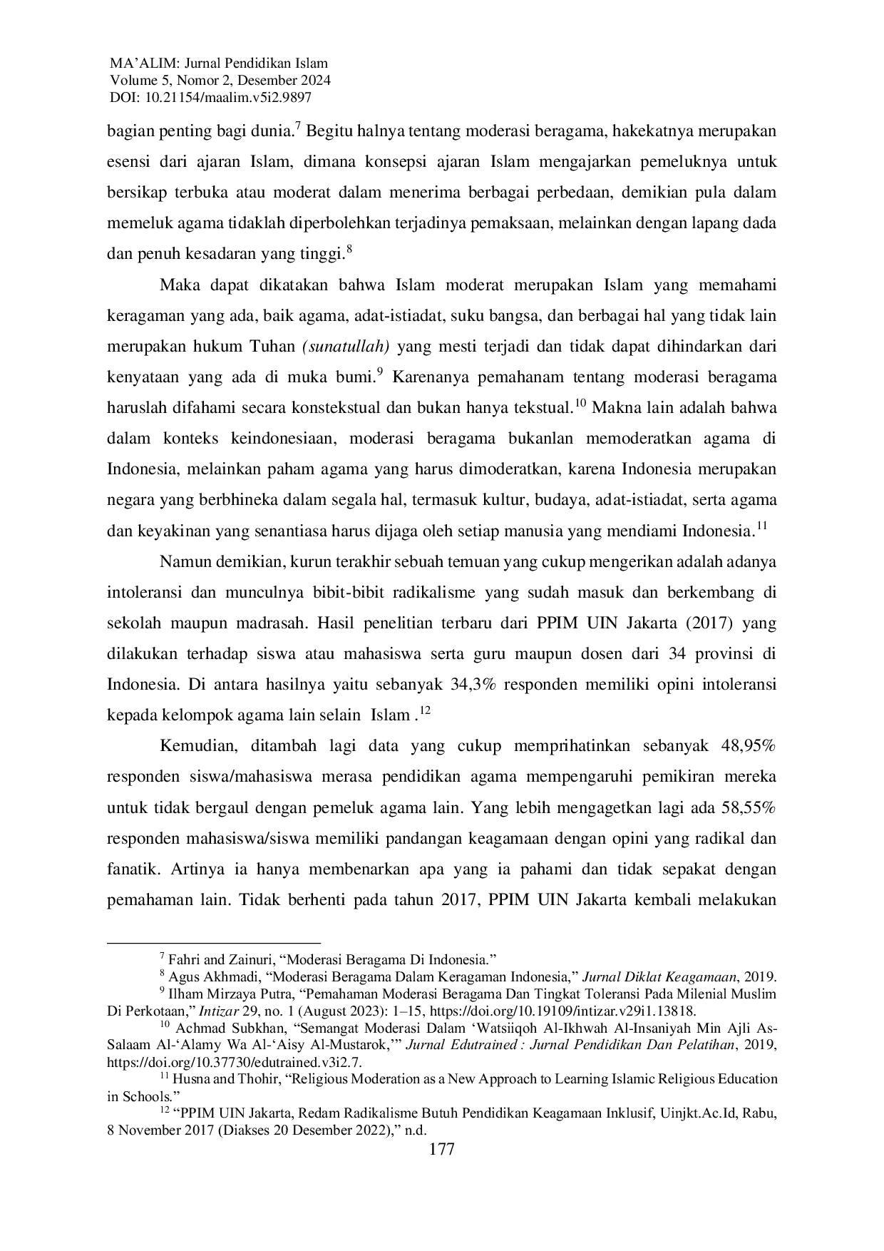 JURIS Pelaksanaan Program Moderasi Beragama dalam Mewujudkan Proyek Penguatan Profil Pelajar Pancasila dan Profil Pelajar Rahmatan Lil Alamin P5 dan PPRA di Madrasah Tsanawiyah Tuban