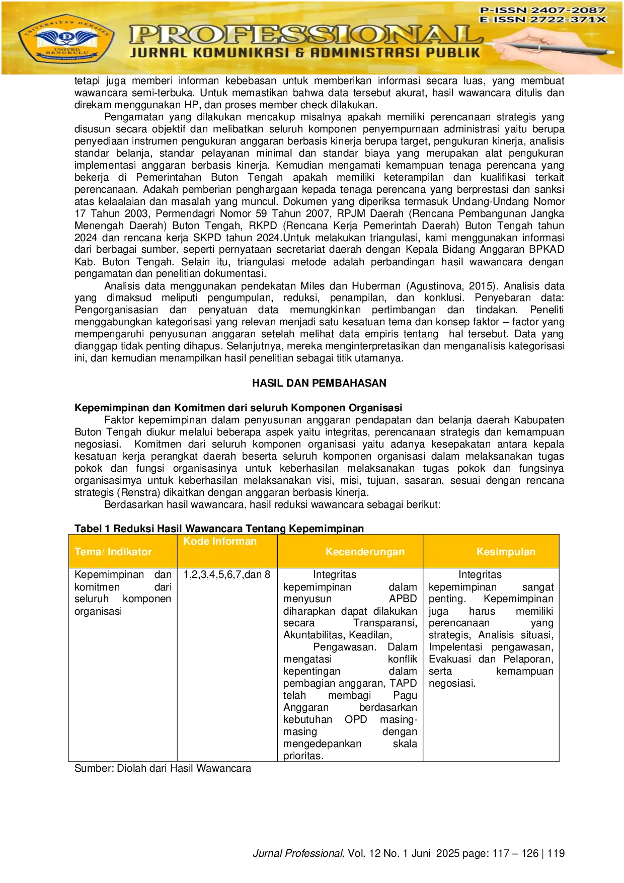 JURIS Faktor Faktor Yang Mempengaruhi Penyusunan Anggaran Pendapatan Dan Belanja Daerah Kabupaten Buton Tengah