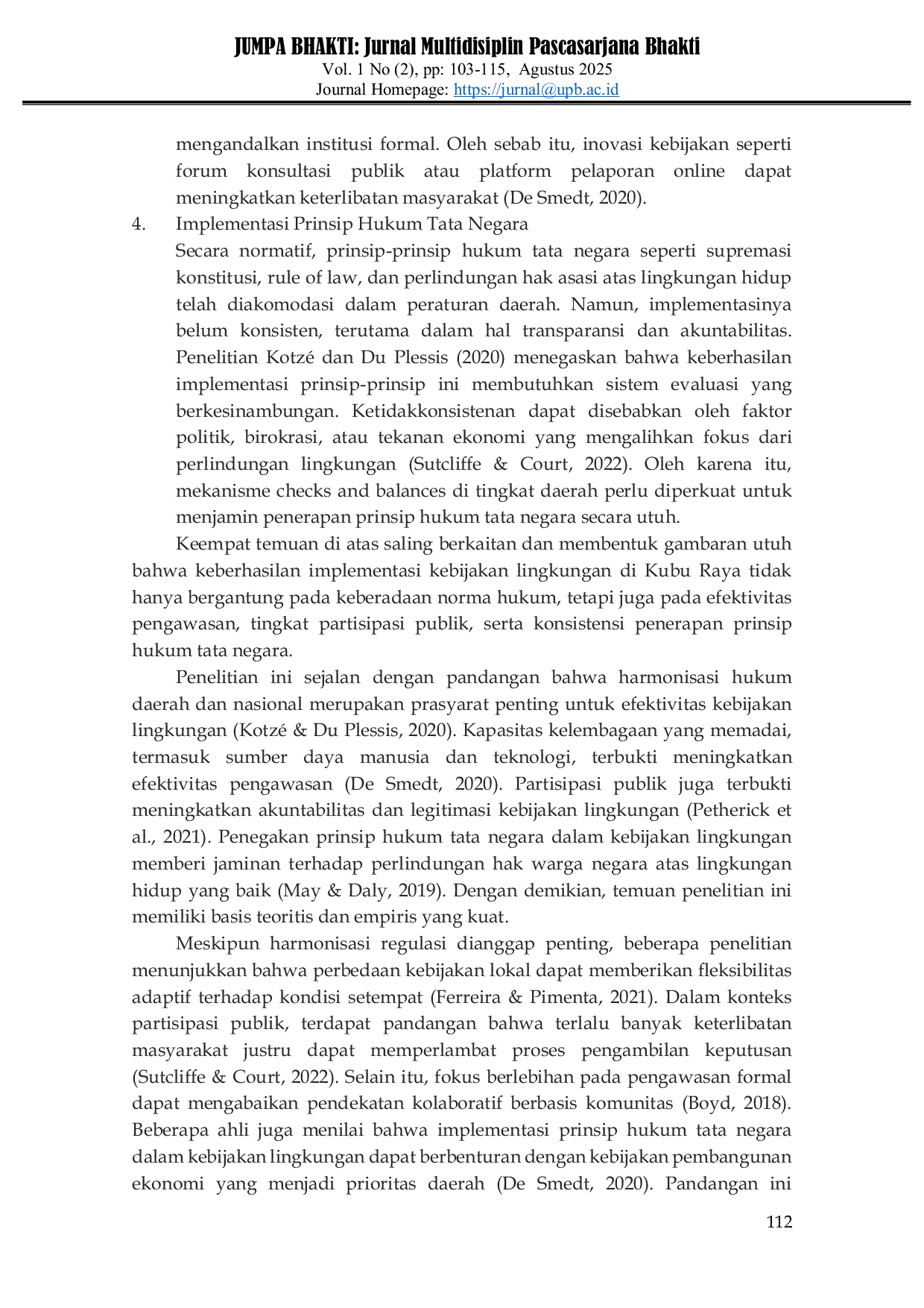 JURIS Analisis Implementasi Kebijakan Lingkungan dalam Perspektif Hukum Tata Negara di Kabupaten Kubu Raya