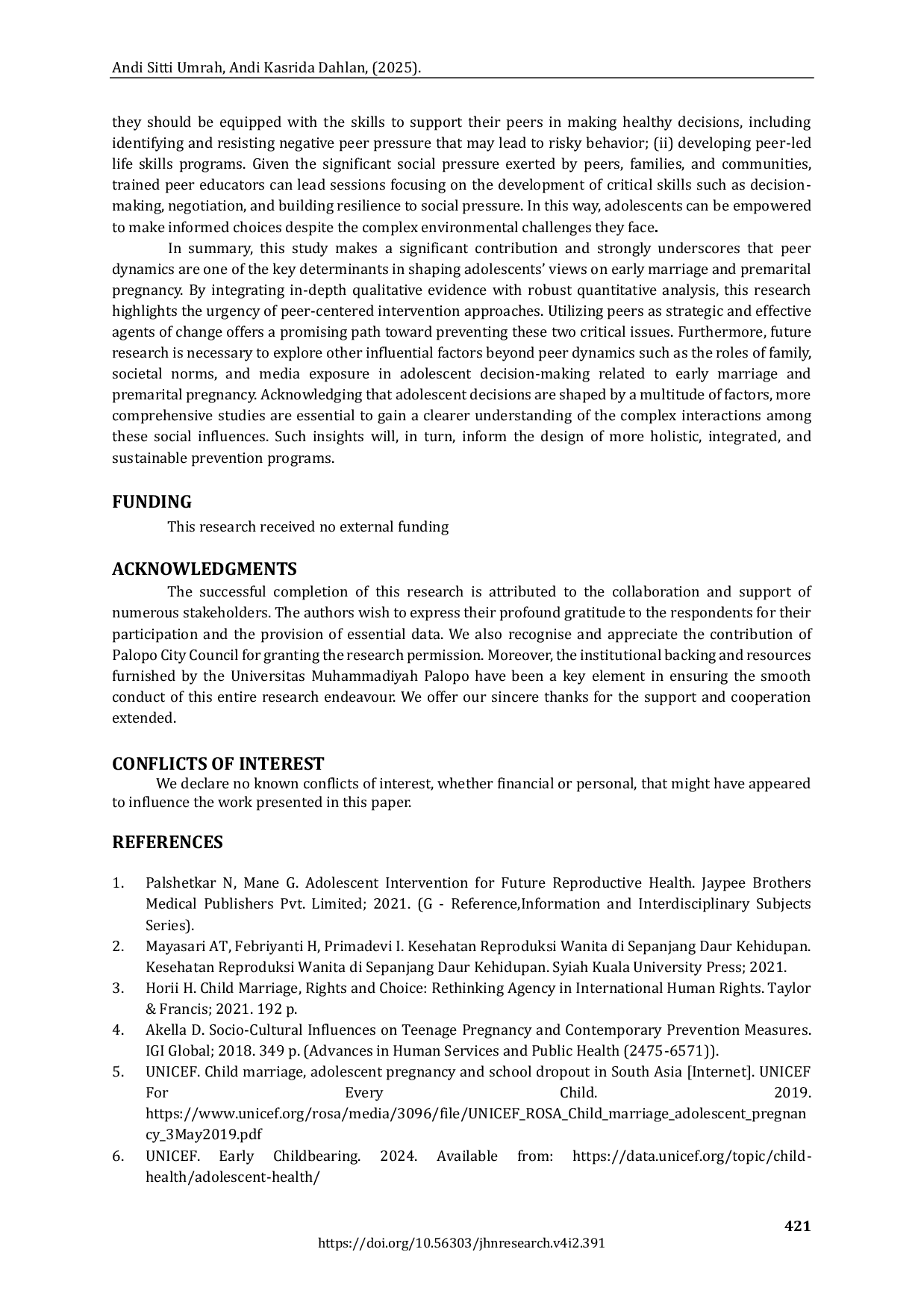 JURIS Social Dynamics and Peer Perceptions Early Marriage and Premarital Pregnancy Among Adolescents in Tana Toraja