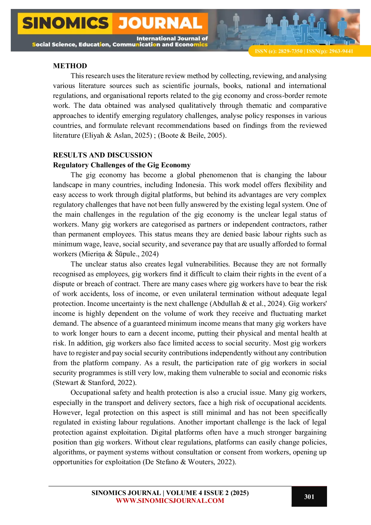 JURIS Regulatory Challenges in the Face of the Gig Economy and Cross Border Remote Work
