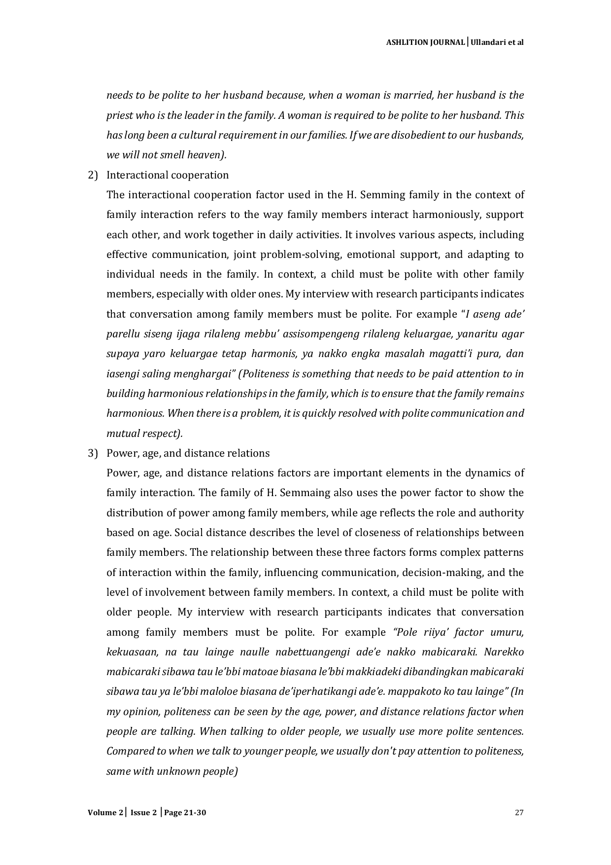 JURIS Politeness Strategies on Buginese Conversation Among Family Members in Pangkep Regency