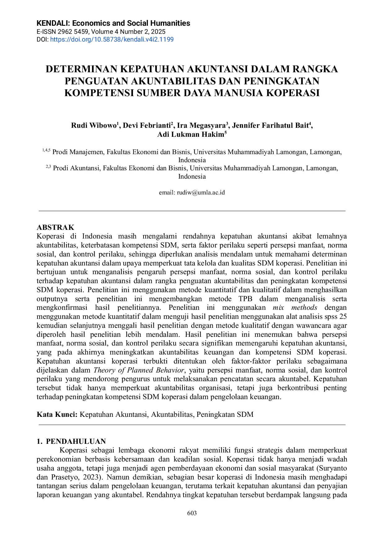 JURIS Determinan Kepatuhan Akuntansi dalam Rangka Penguatan Akuntabilitas dan Peningkatan Kompetensi Sumber Daya Manusia Koperasi