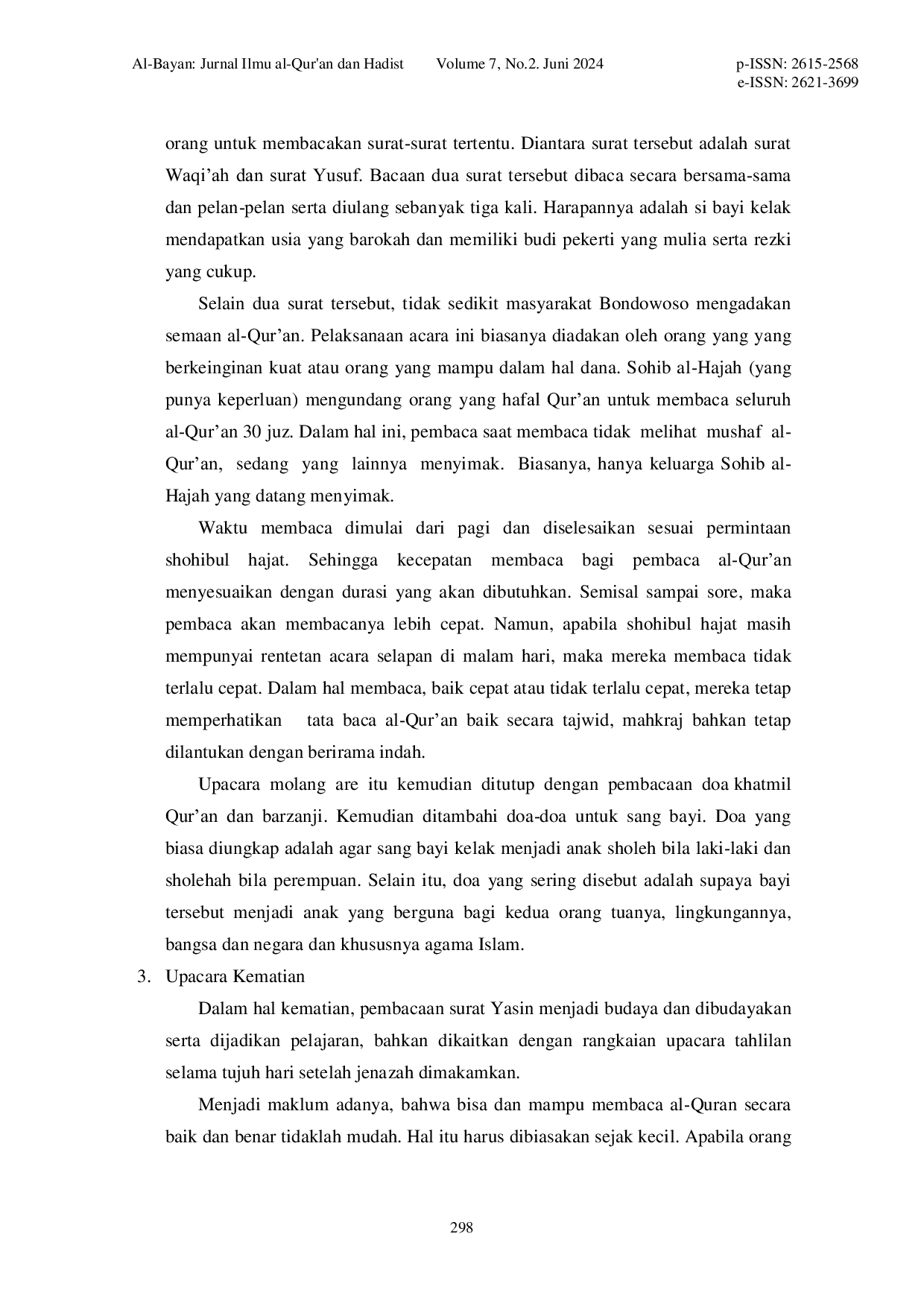 JURIS Interaksi dan Resepsi Masyarakat Bondowoso Terhadap Al Qur an